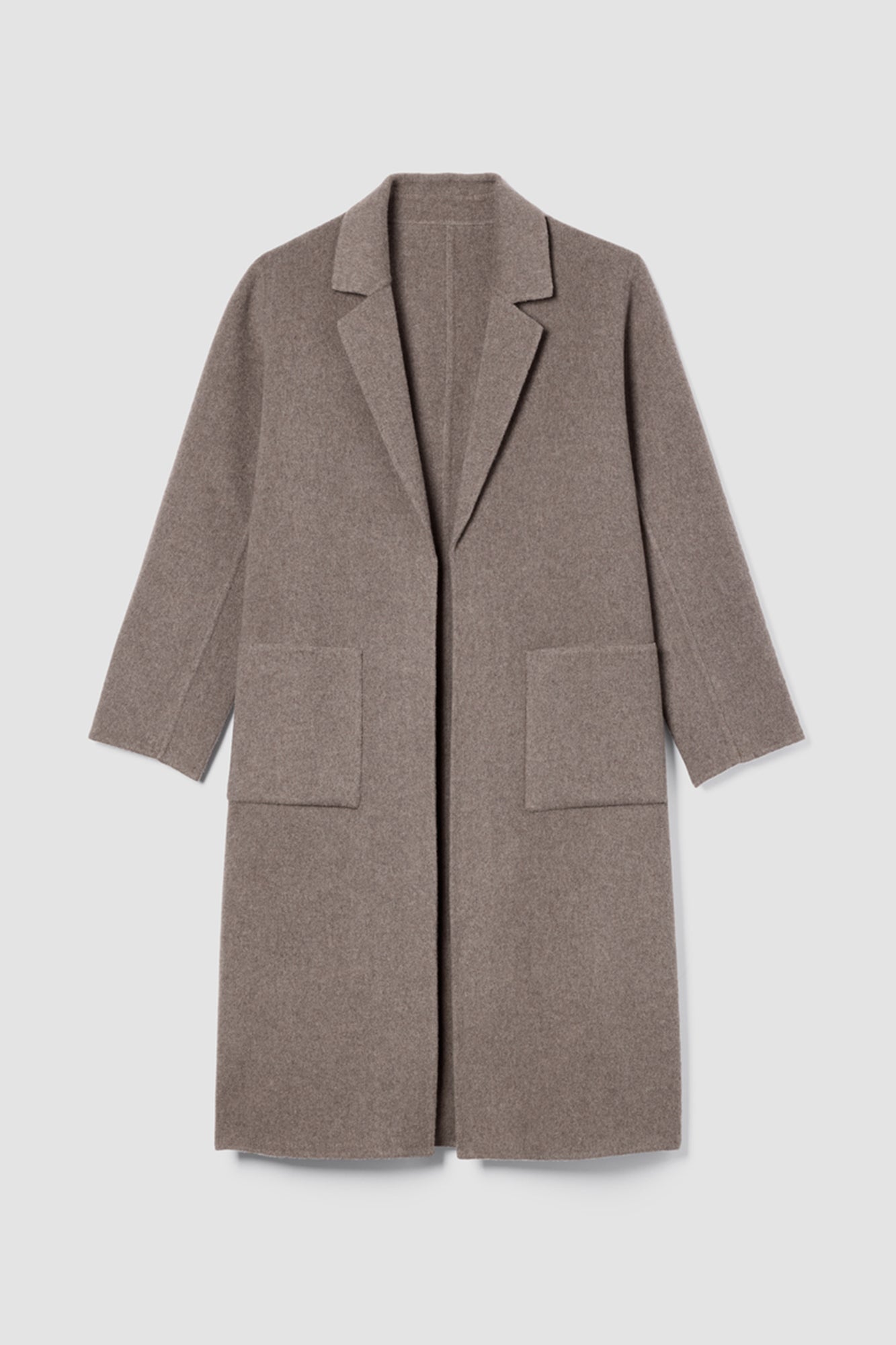 Doubleface Wool Cloud Notch Collar Coat