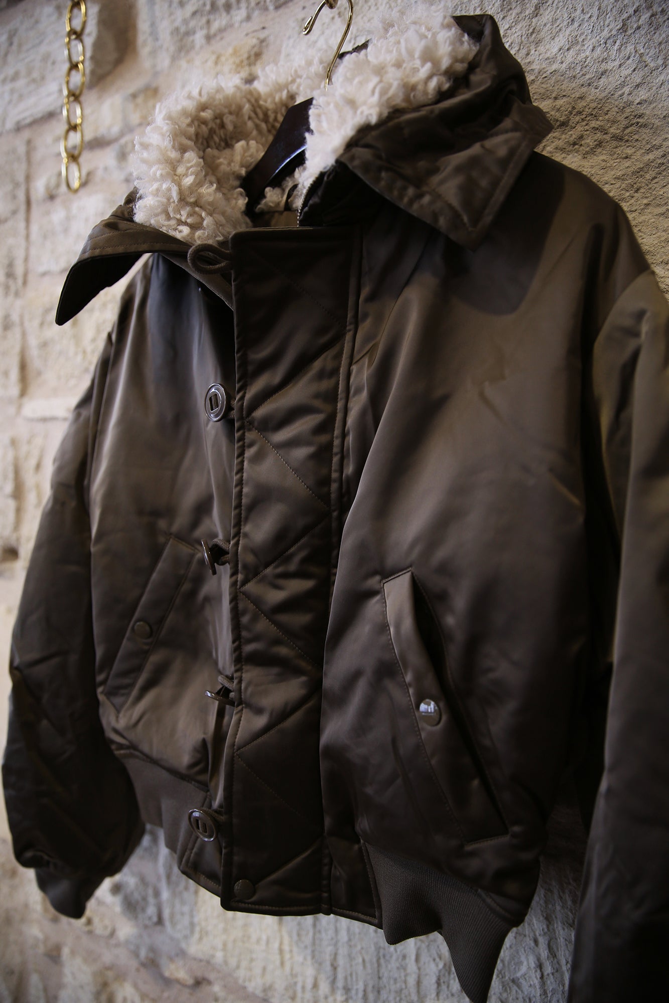 Elisa Short Quilted Satin Coat