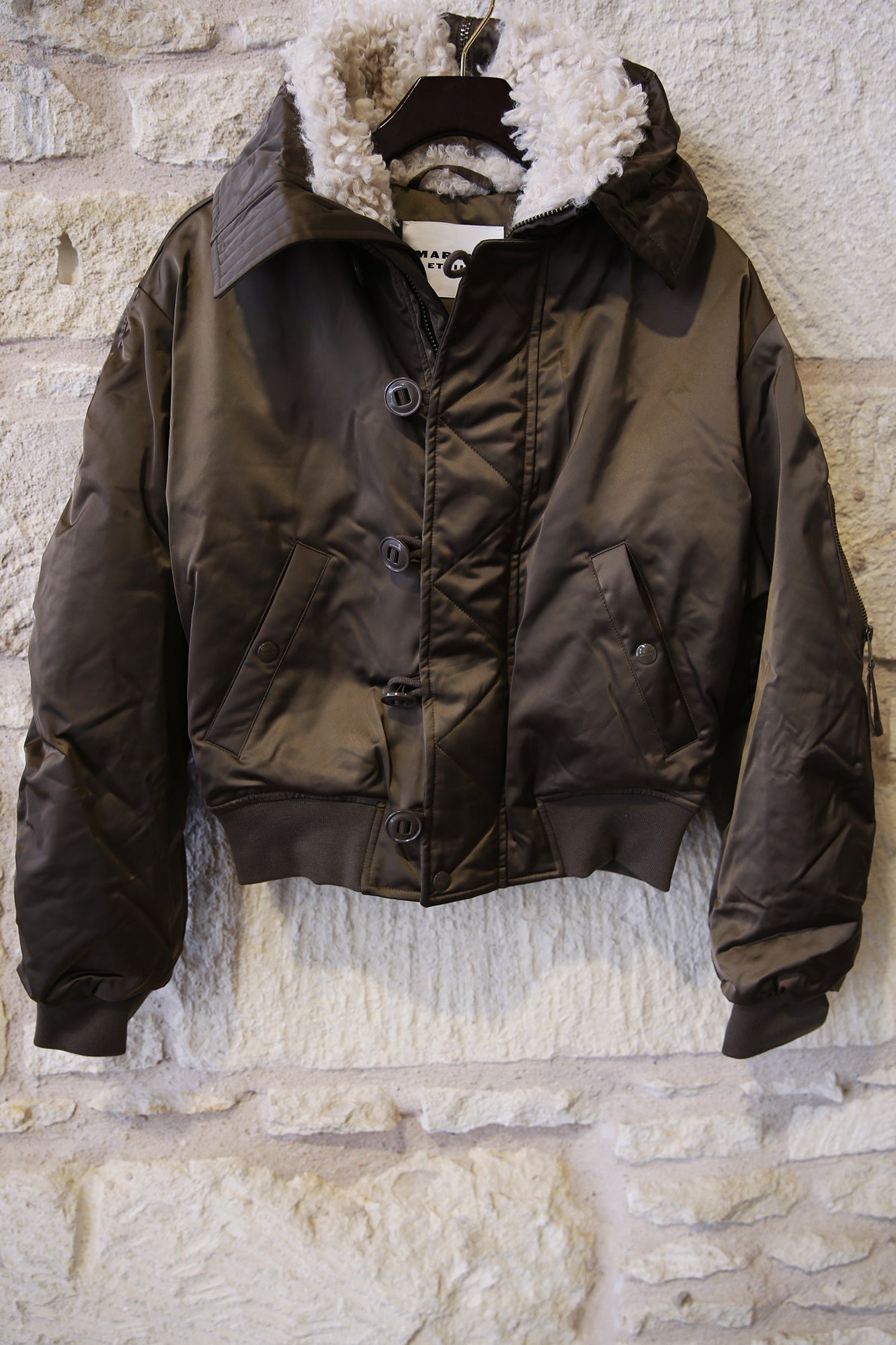 Elisa Short Quilted Satin Coat