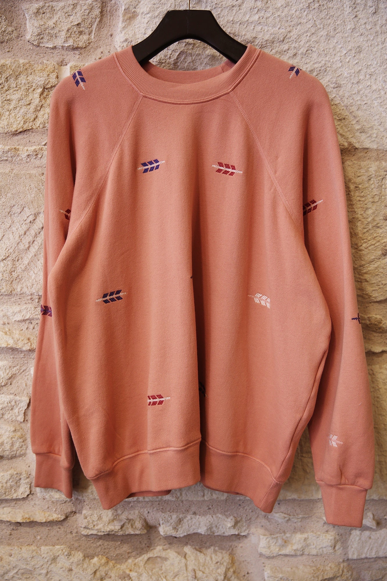 Embroidered Academy Sweatshirt Terracotta Arrow