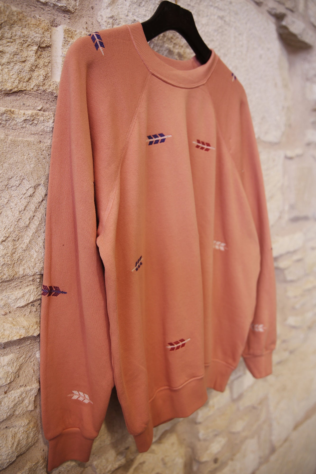 Embroidered Academy Sweatshirt Terracotta Arrow
