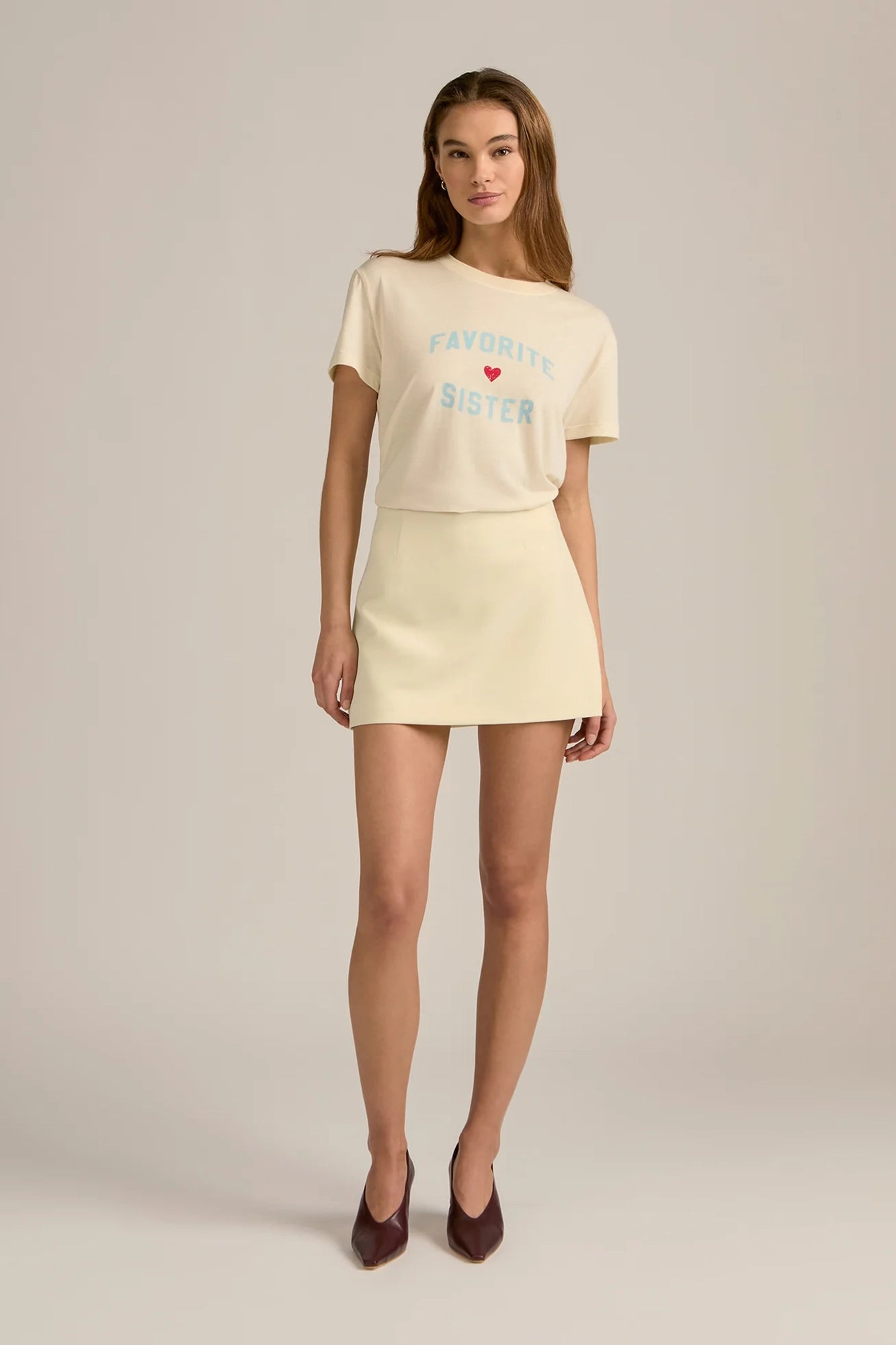 Favorite Sister Tee Gardenia w/Baby Blue