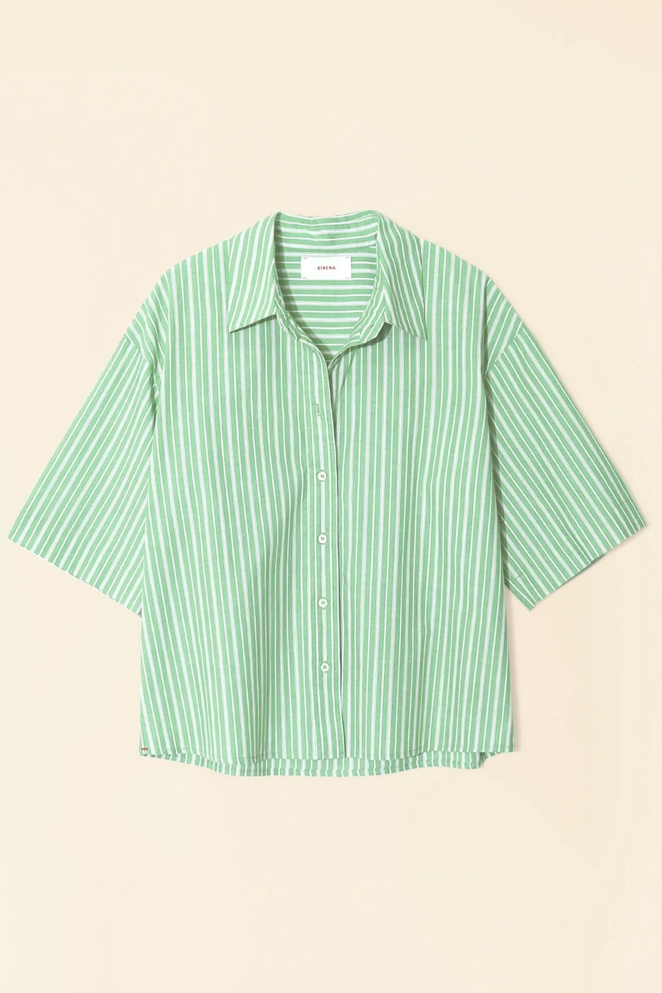 Gracie Shirt Matcha Stripe