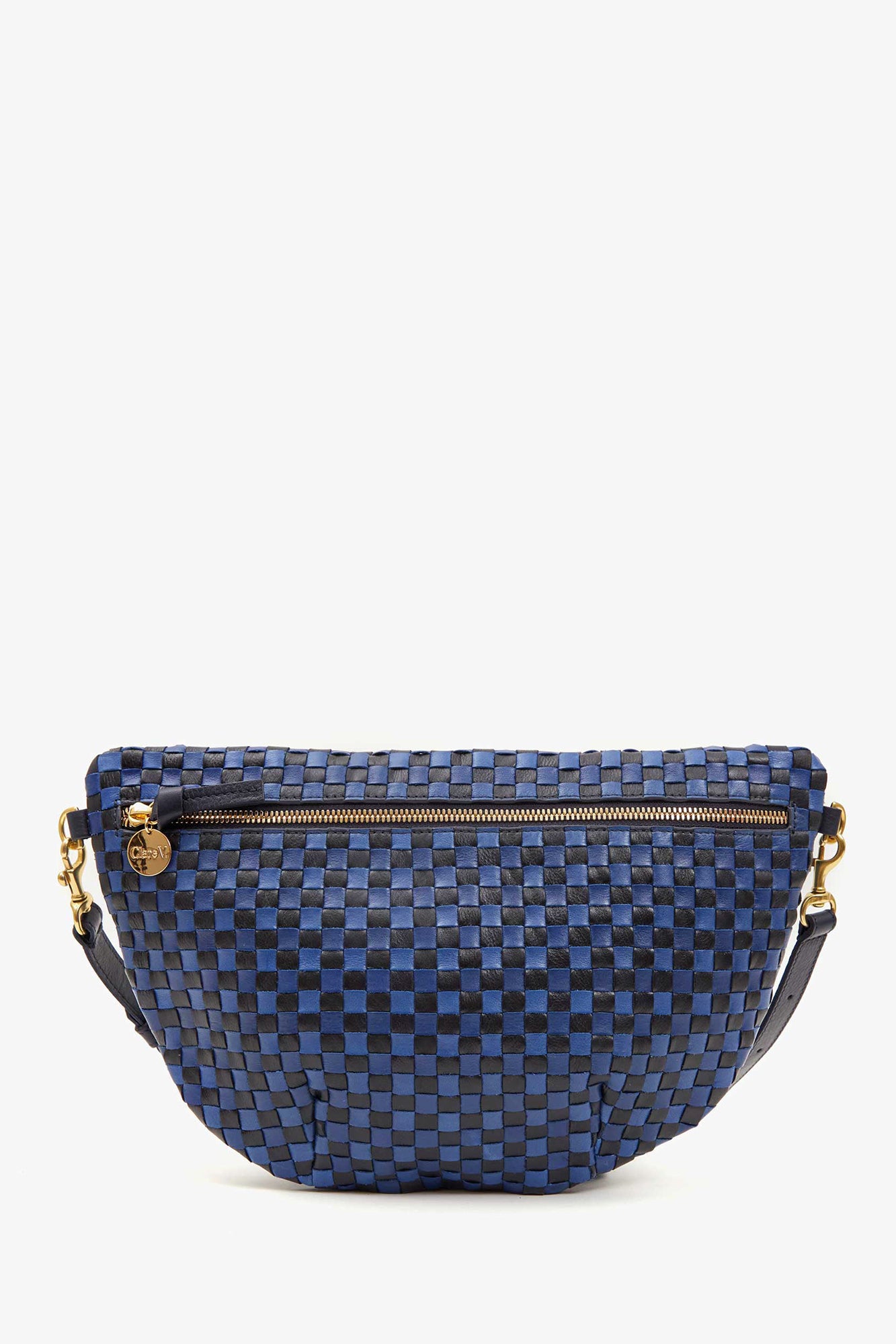 Grande Fanny Bag Dark Blue Woven Checker