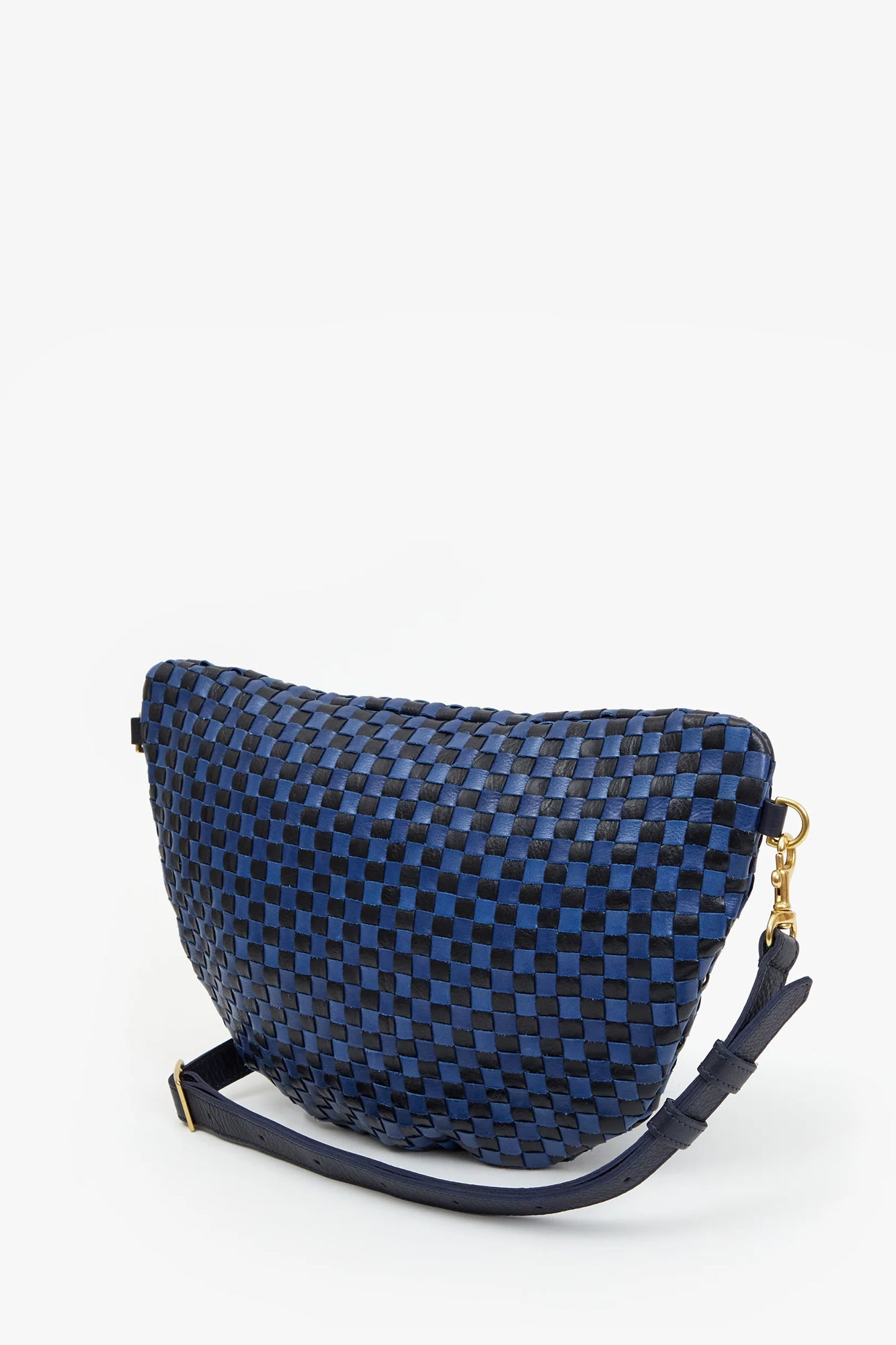 Grande Fanny Bag Dark Blue Woven Checker