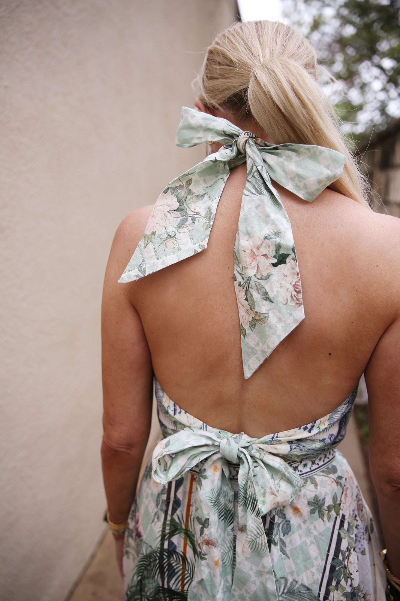 Halter Tie Back Top Jardim Party