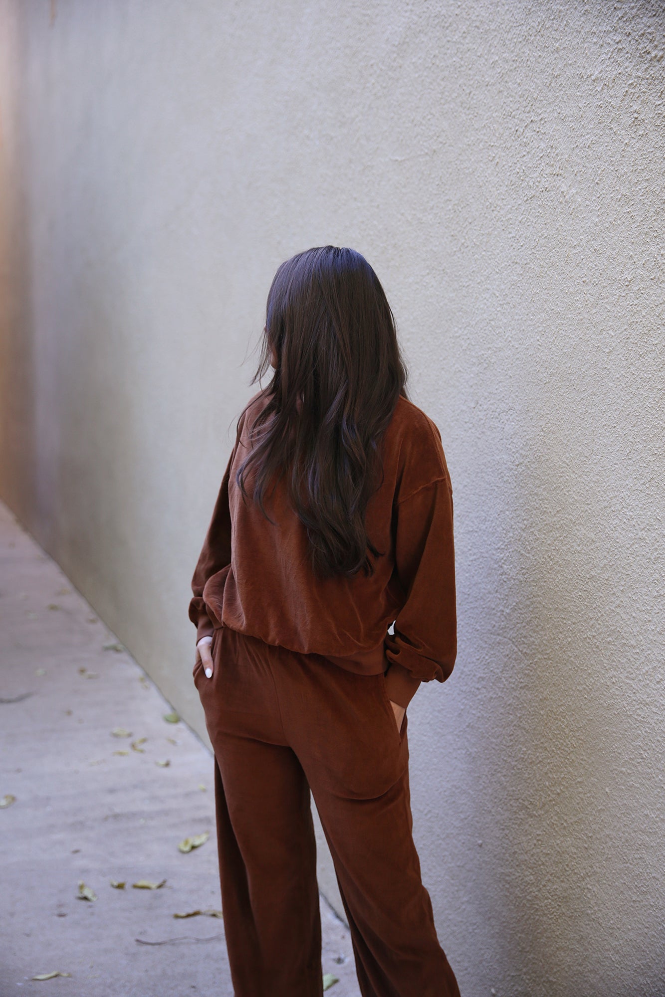 Huxley Velour Sweatshirt Brown Sugar
