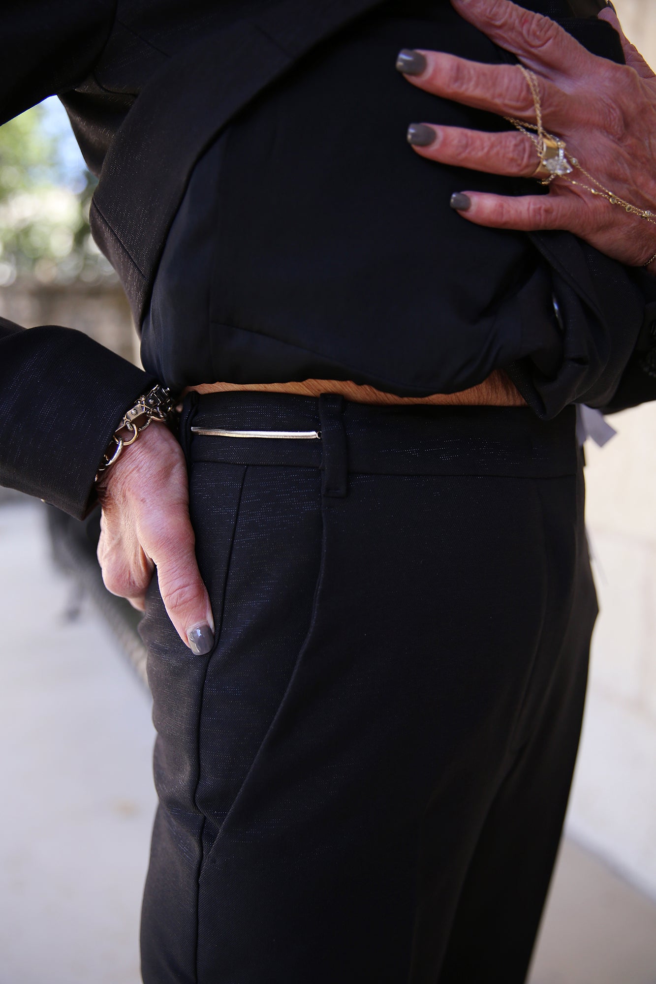 Leo Finesse Fuzhou With Glitter Details Pant Black