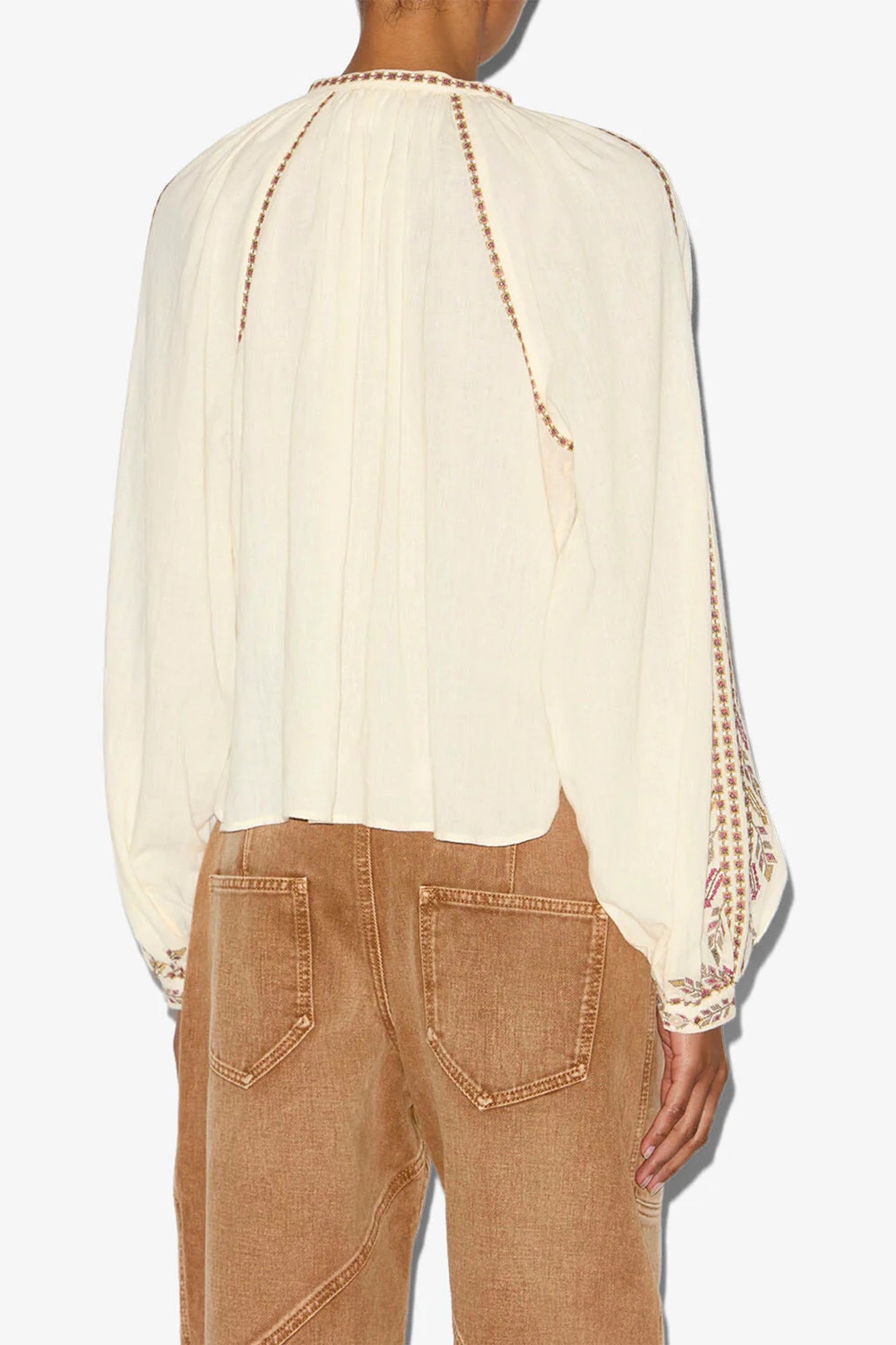Lynne Embroidered Gauze Blouse