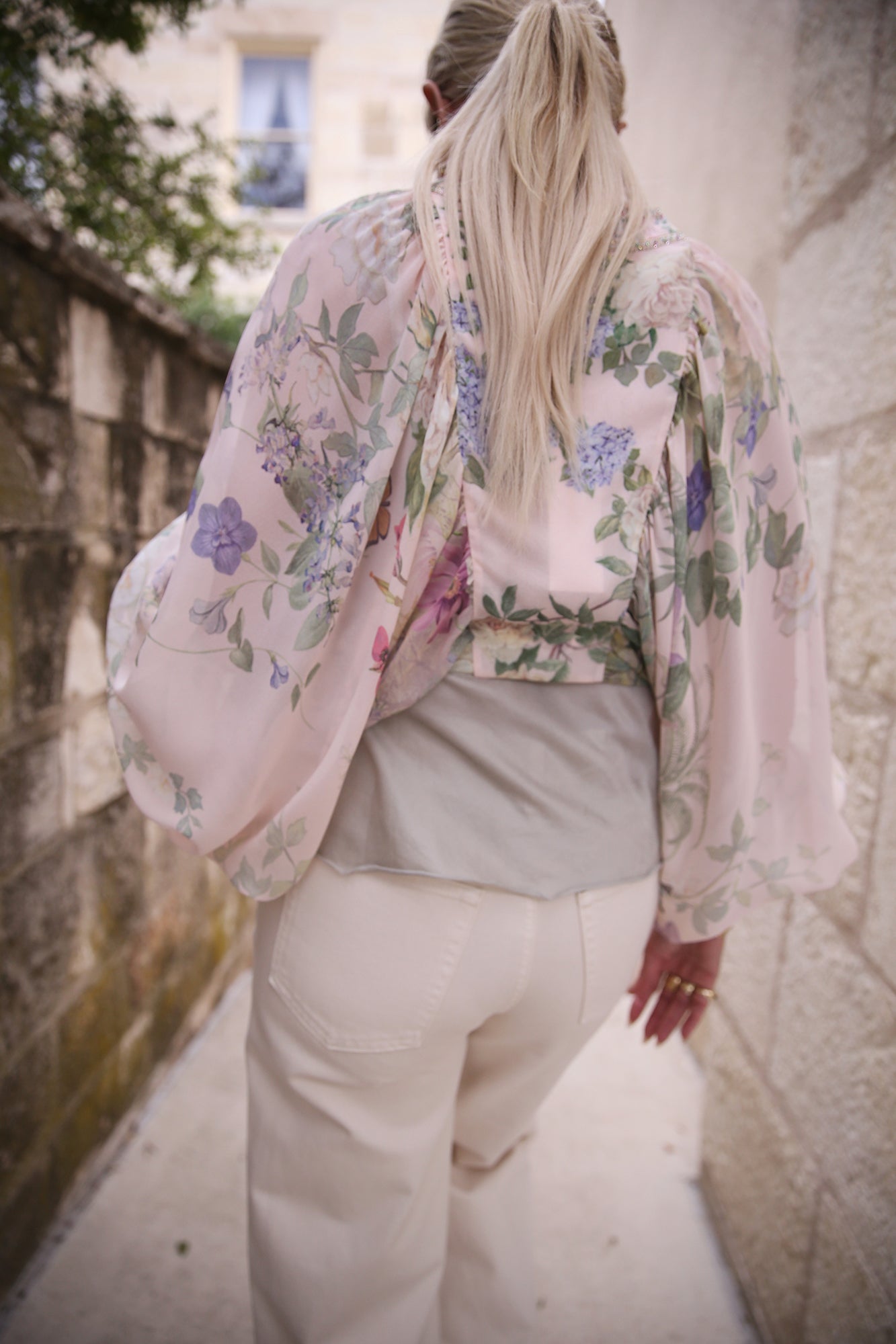 Lace Up Front Blouson Sleeve Blouse Palacio Playground