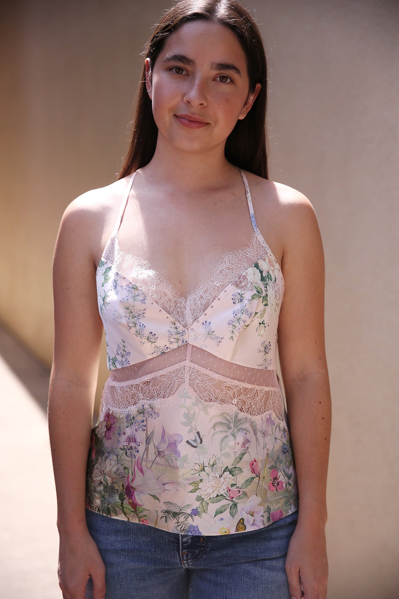Lace Spliced Bias Cami Palacio Playground