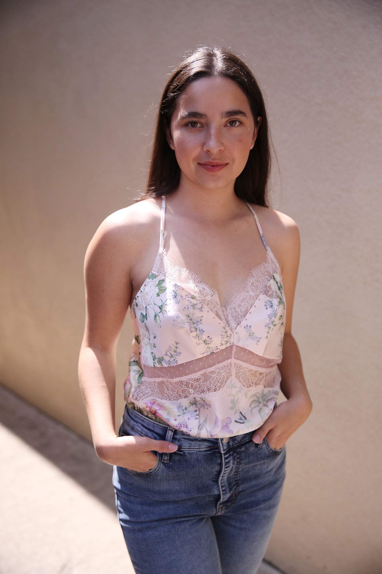 Lace Spliced Bias Cami Palacio Playground