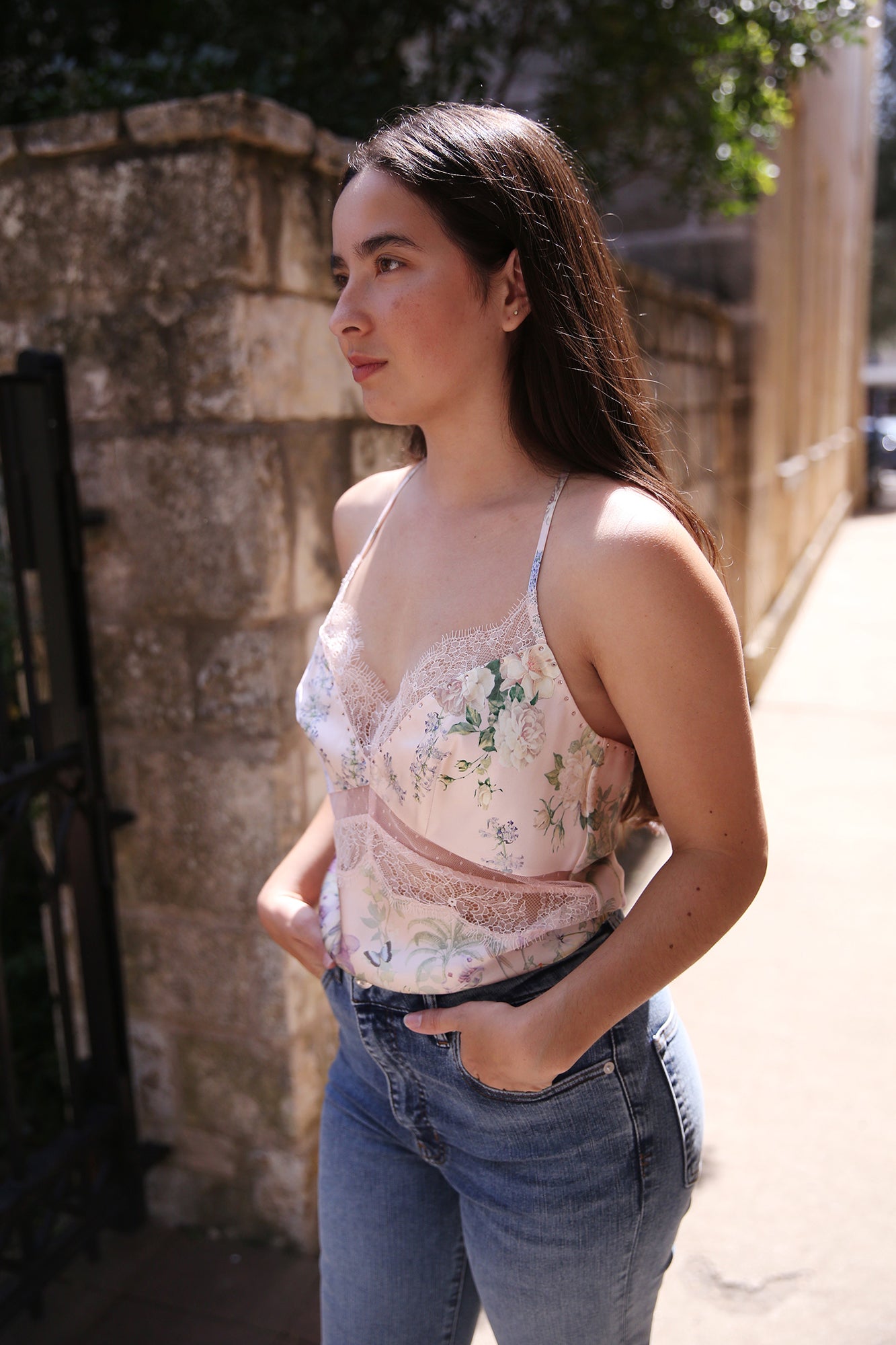 Lace Spliced Bias Cami Palacio Playground