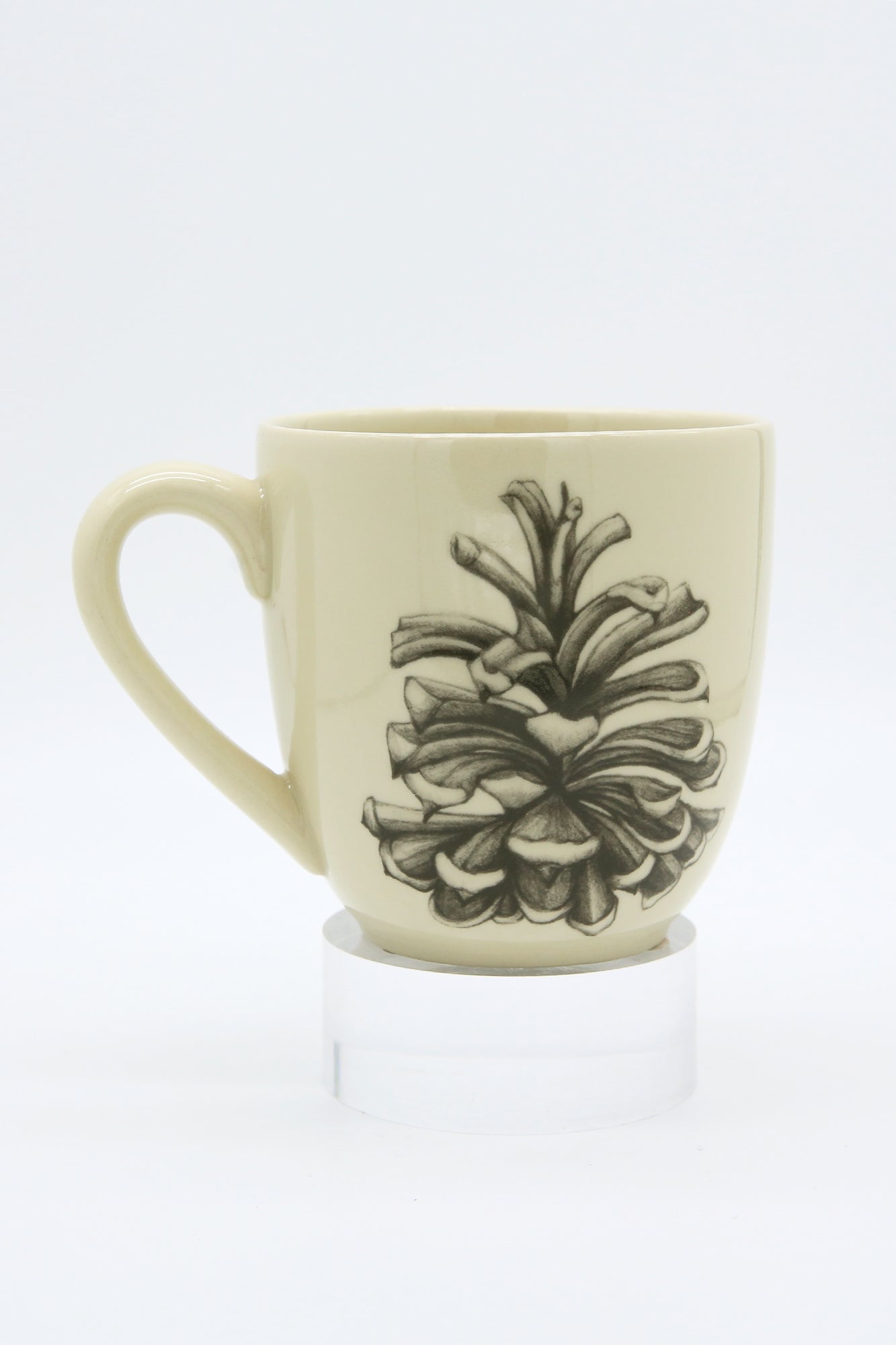 ZINDEL Mug Pinyon Pine Cone - White