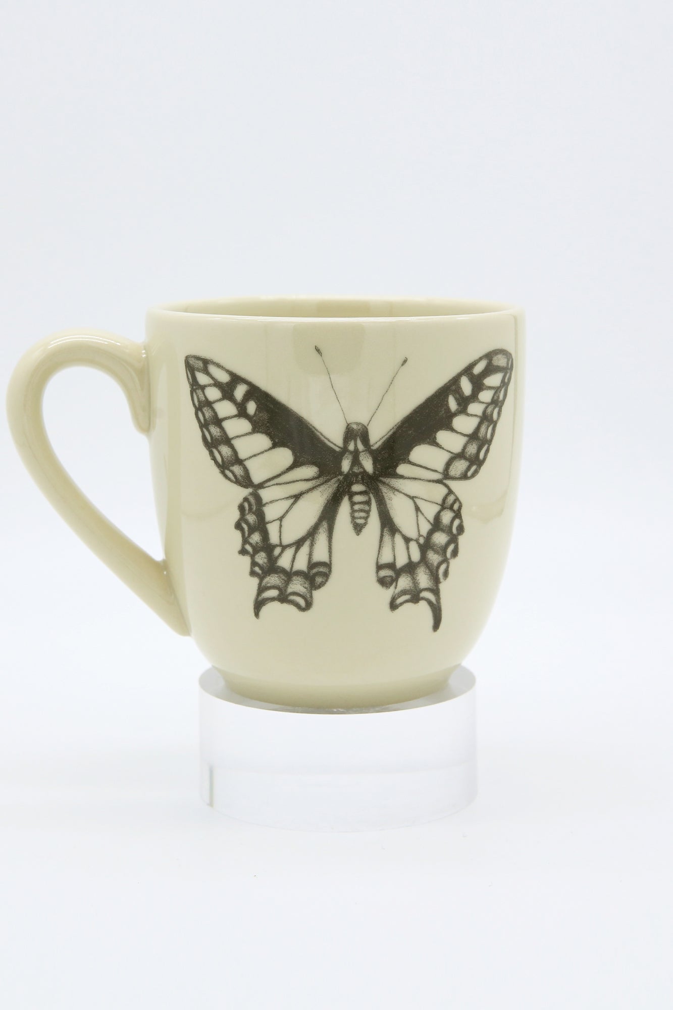 ZINDEL Mug Swallowtail Butterfly - White