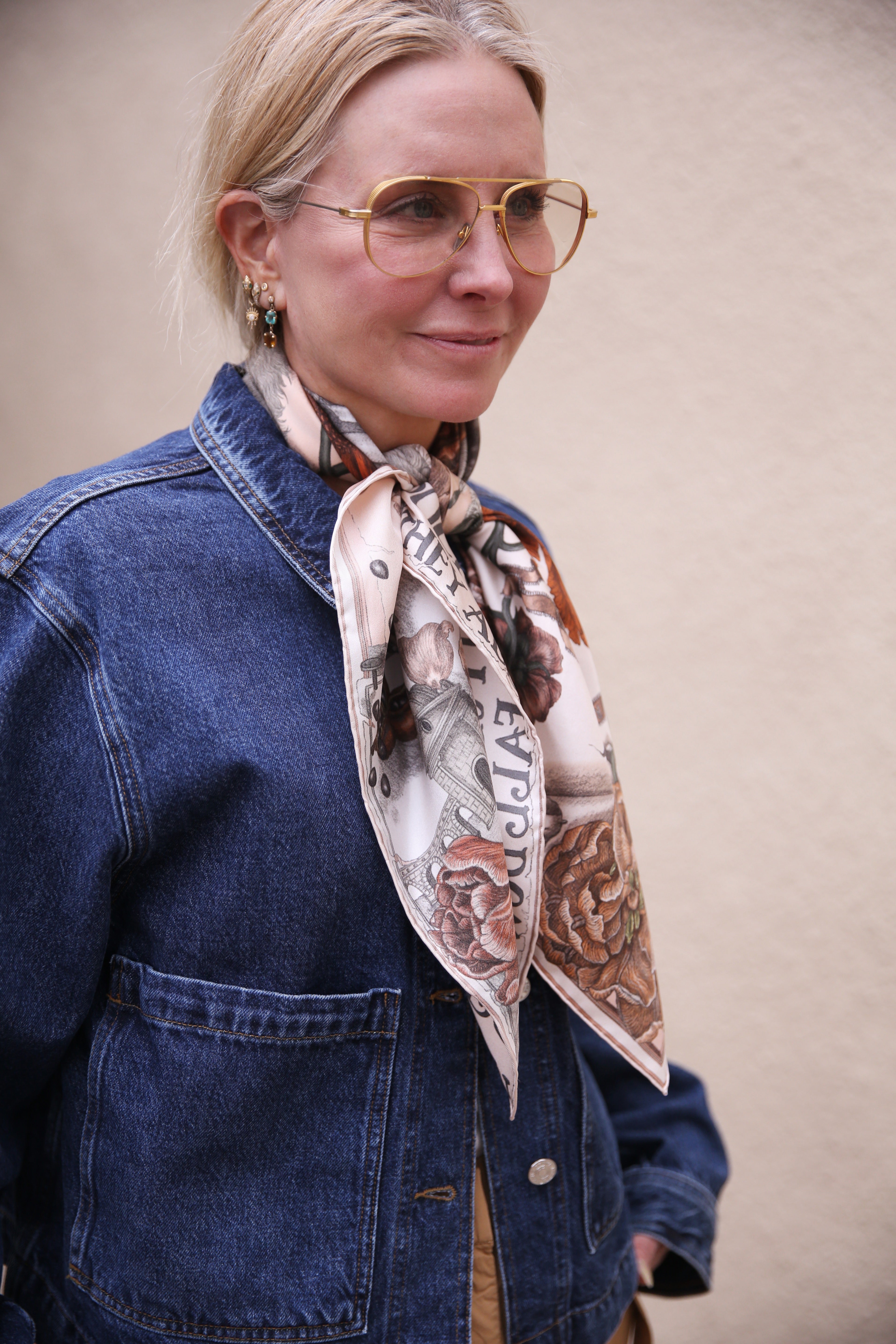 Ring a Ring O' Roses 100% Silk Twill Scarf Square 90cm x 90cm