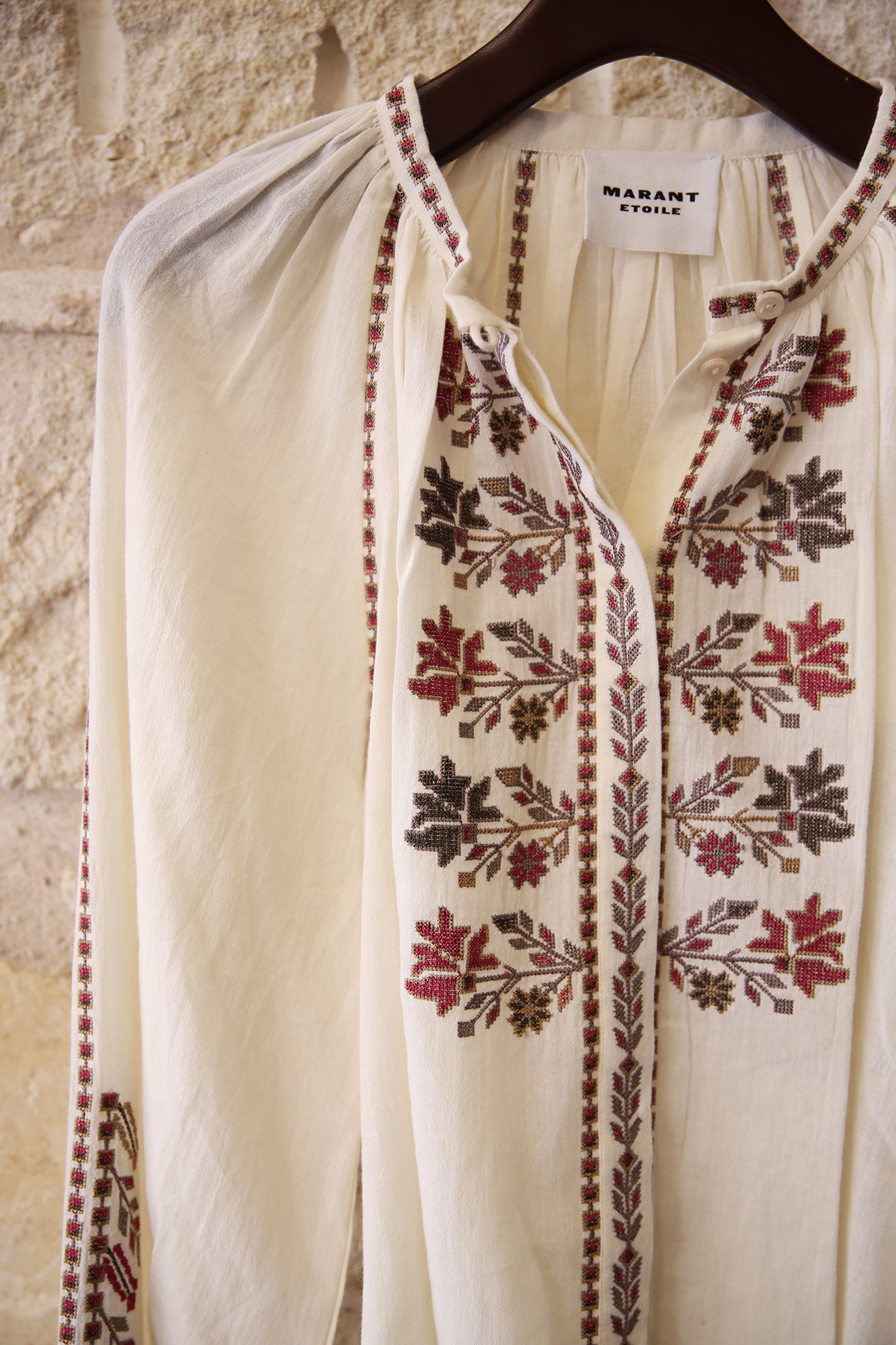 Lynne Embroidered Gauze Blouse