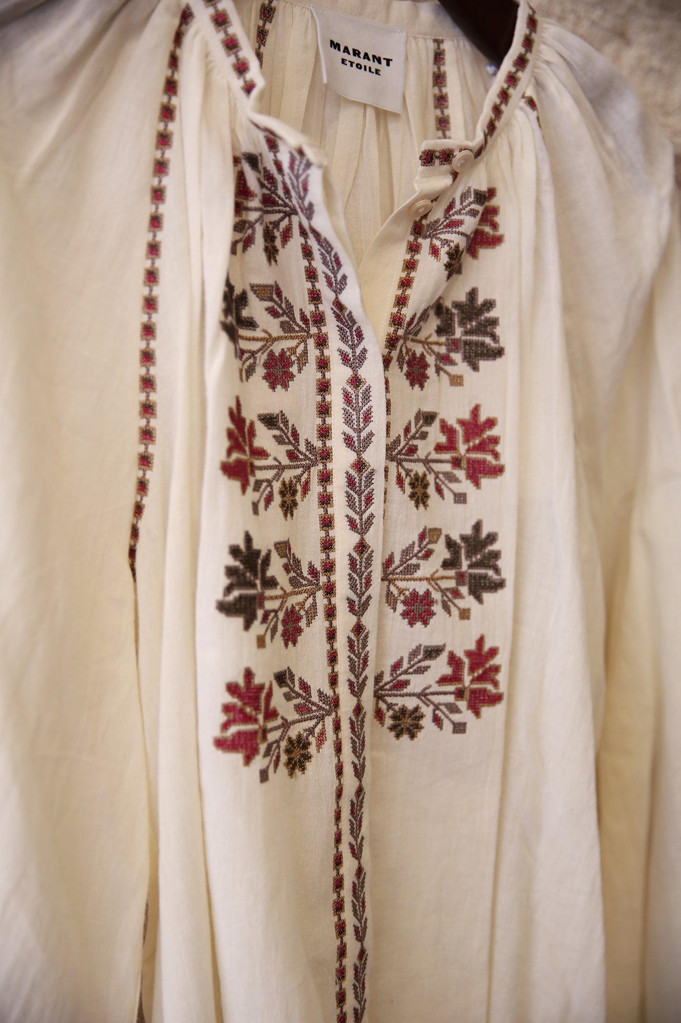 Lynne Embroidered Gauze Blouse