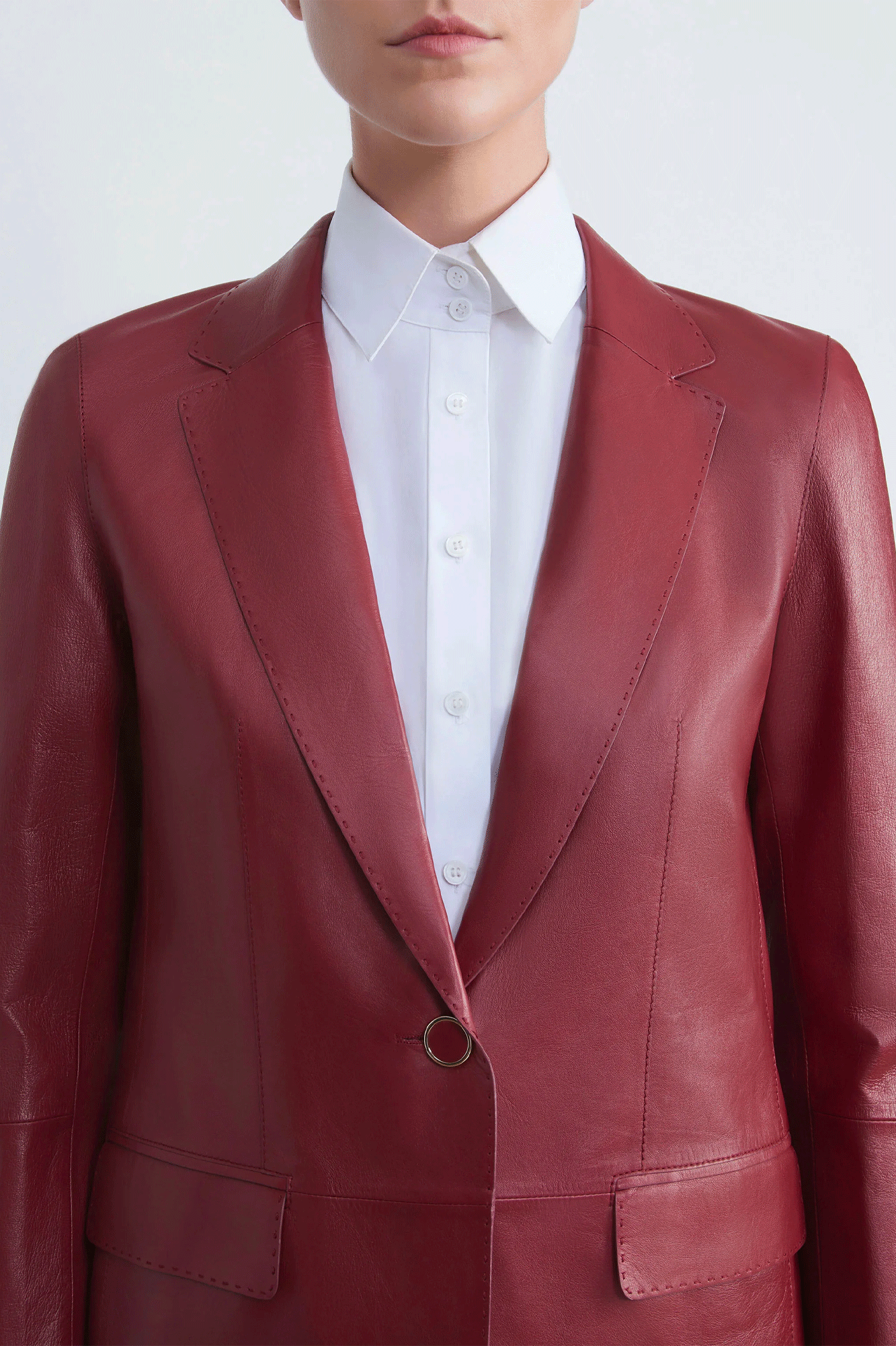 Flap Pocket Single Button Blazer