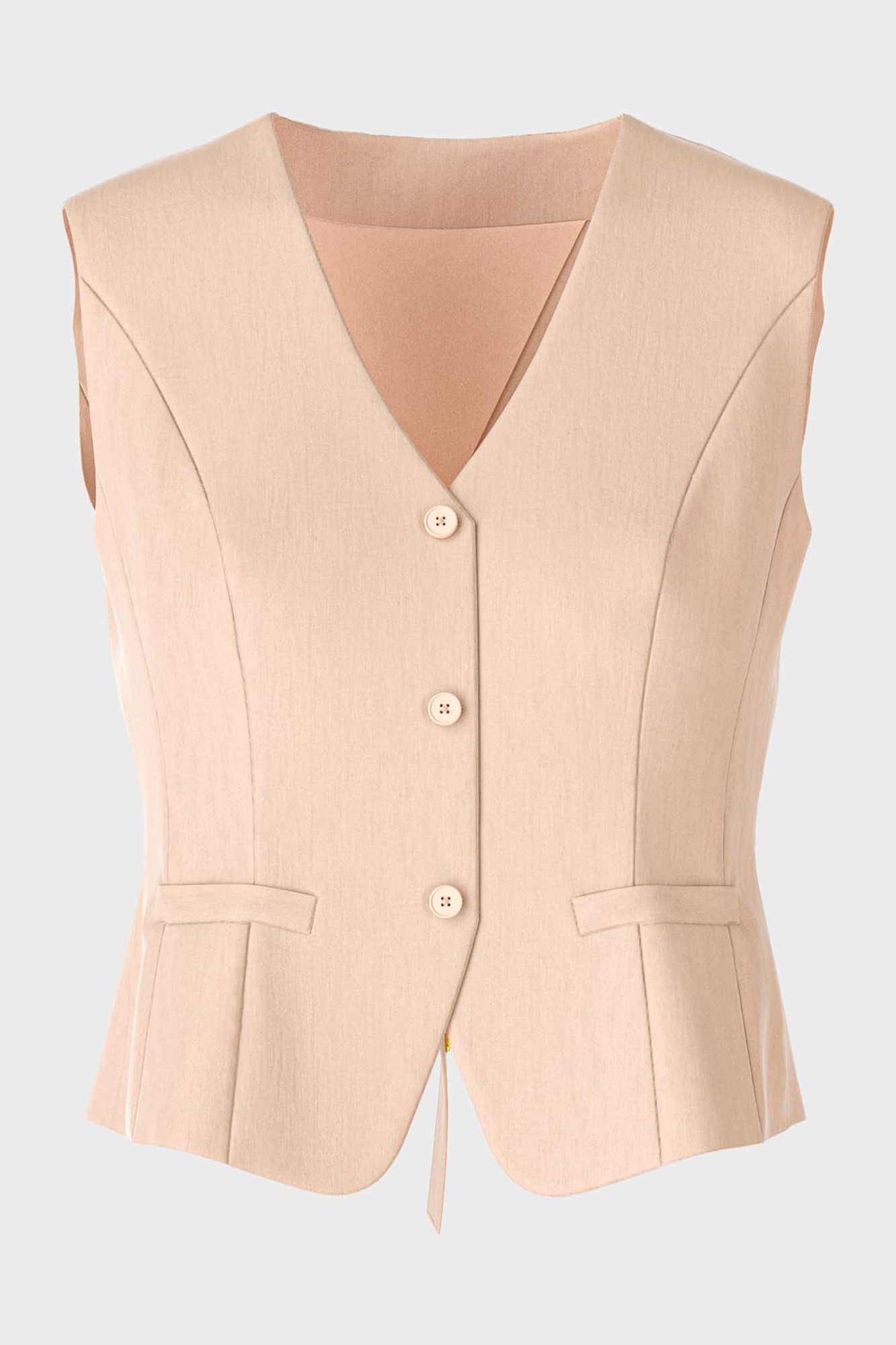 Ourika Gardens Close-Fitting Waistcoat Soft Rose