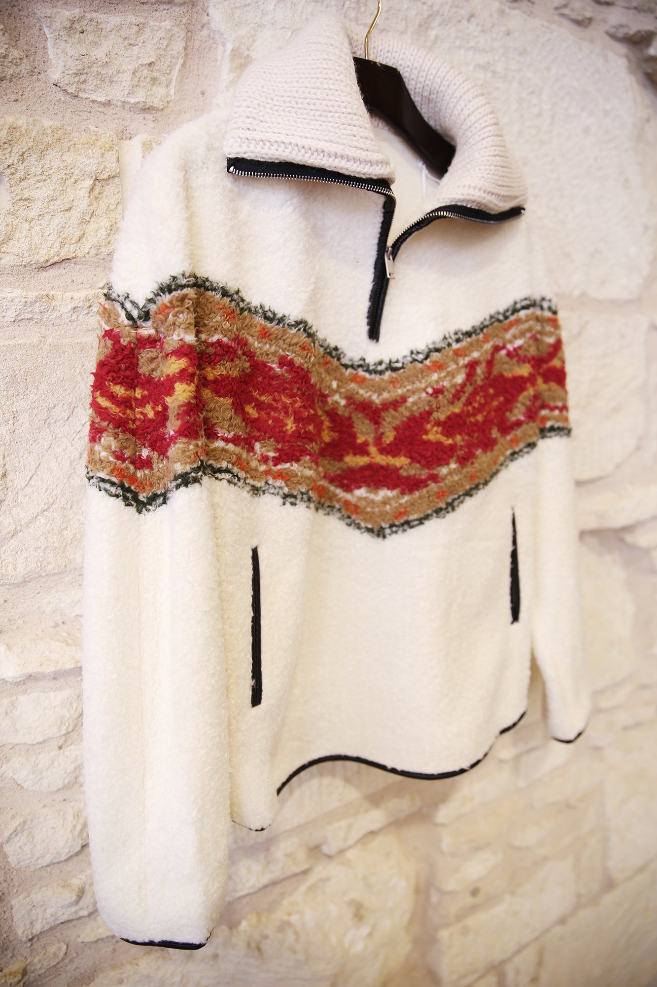 Marner Shearling Style Zip-Up Collar Pullover Coat