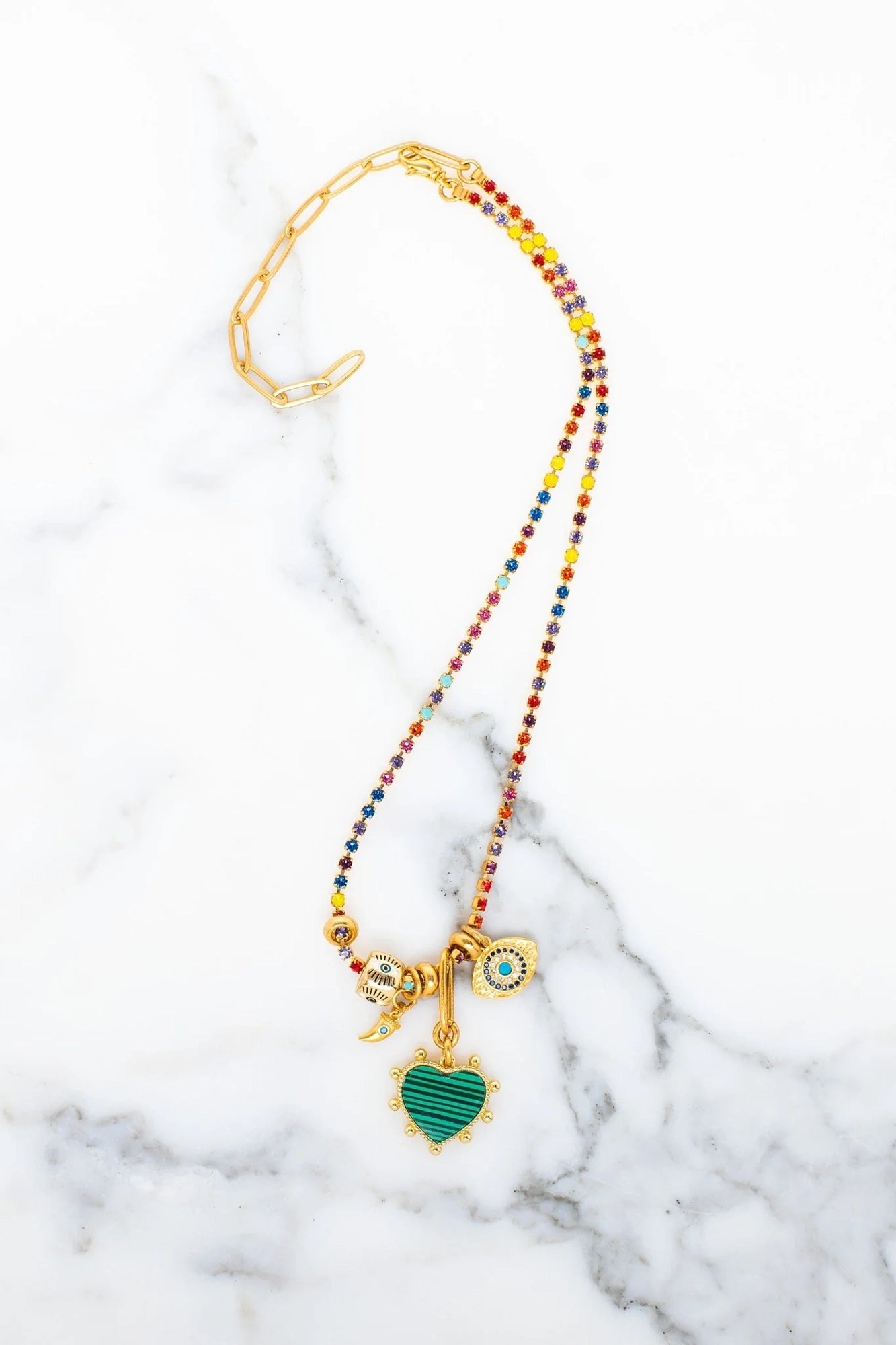 Mathilda Necklace Multi Rainbow