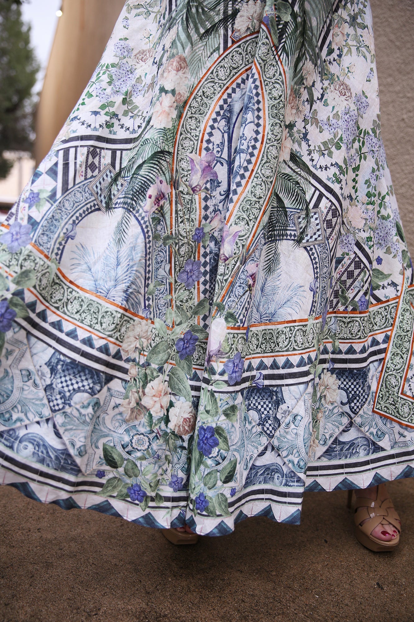 Maxi Circle Skirt Jardim Party