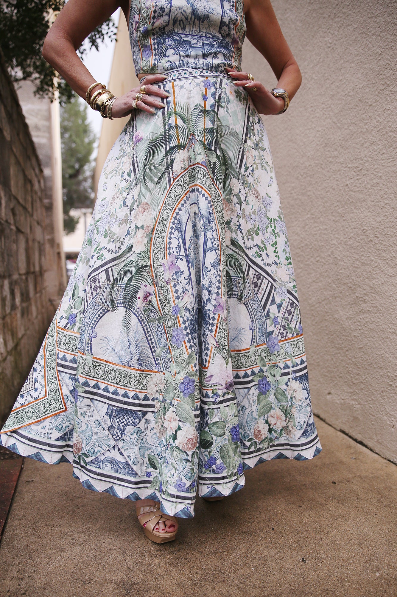 Maxi Circle Skirt Jardim Party