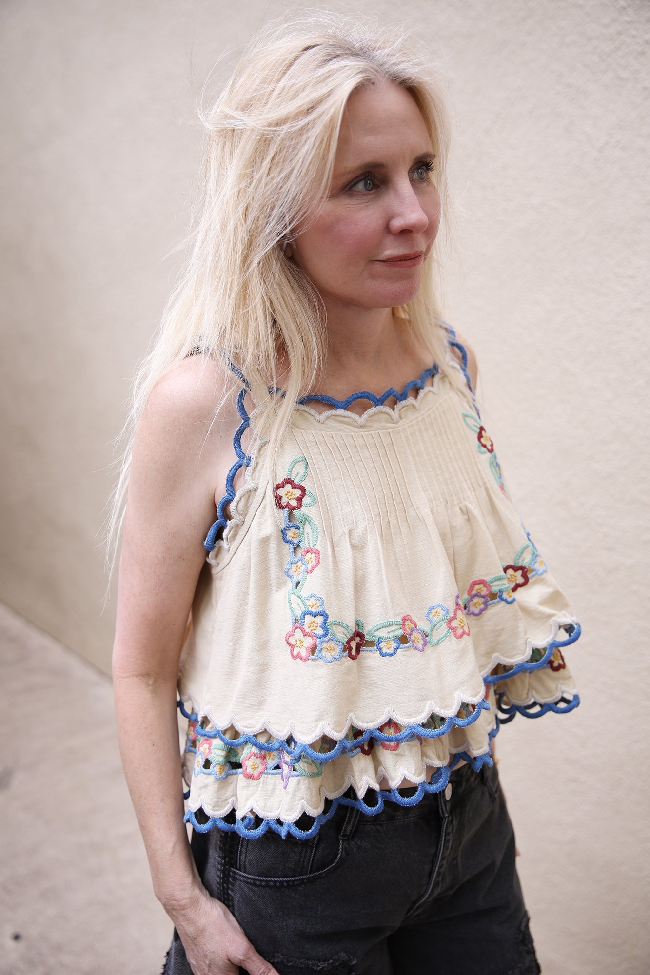 Melinda Embroidery Tank Top
