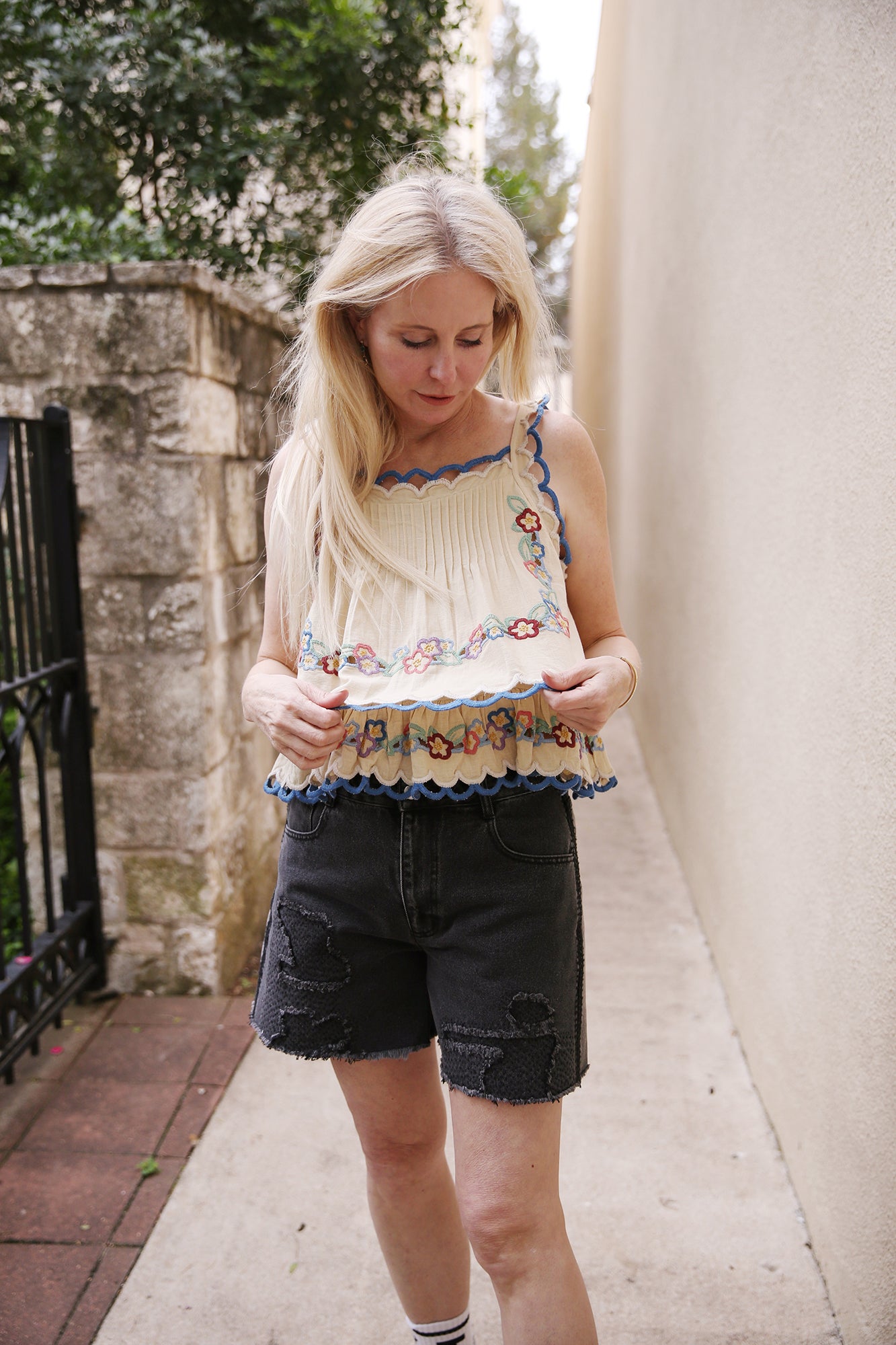 Melinda Embroidery Tank Top
