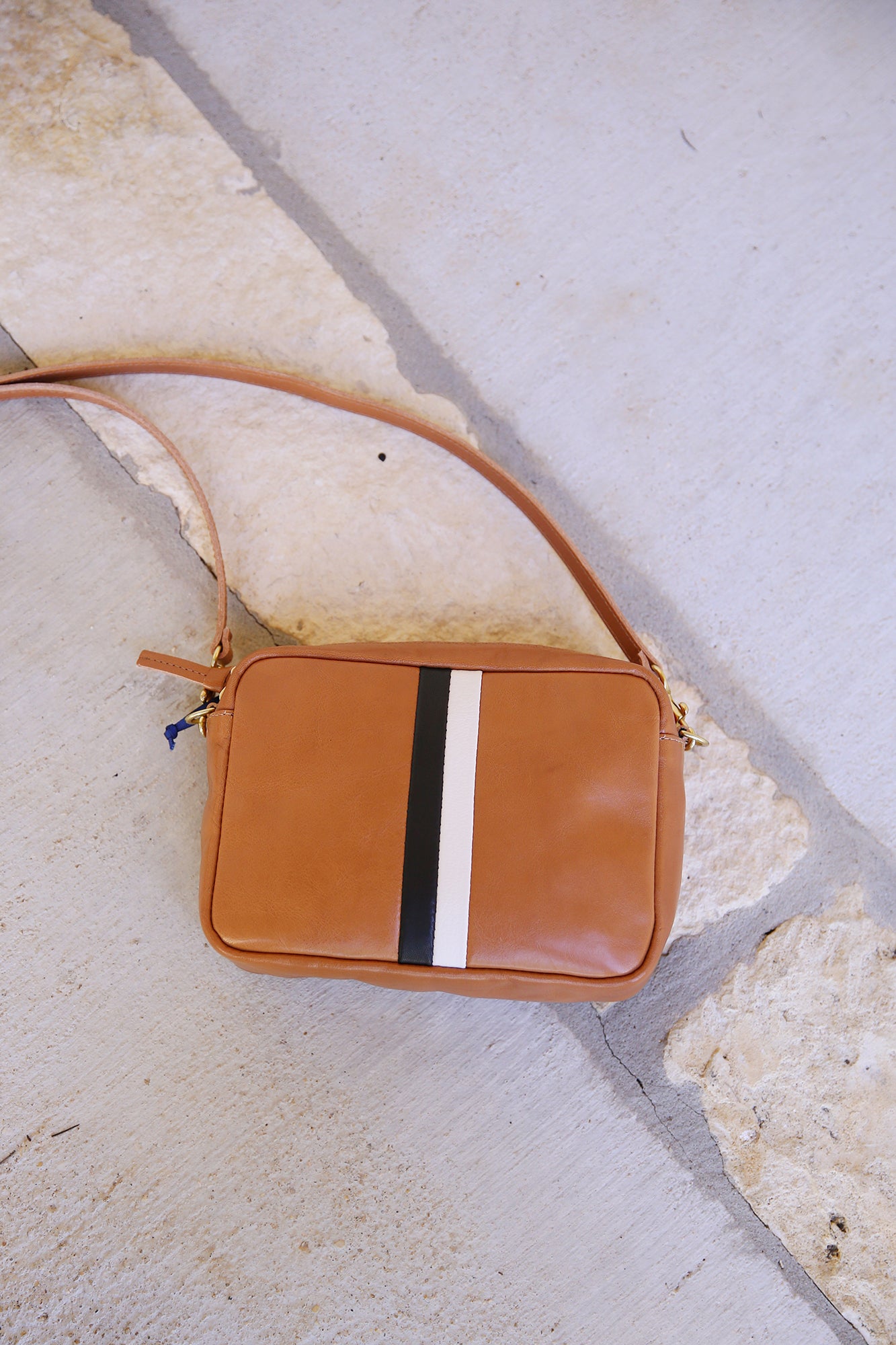 Midi Sac Natural Rustic W/Black & Cream Desert Stripes