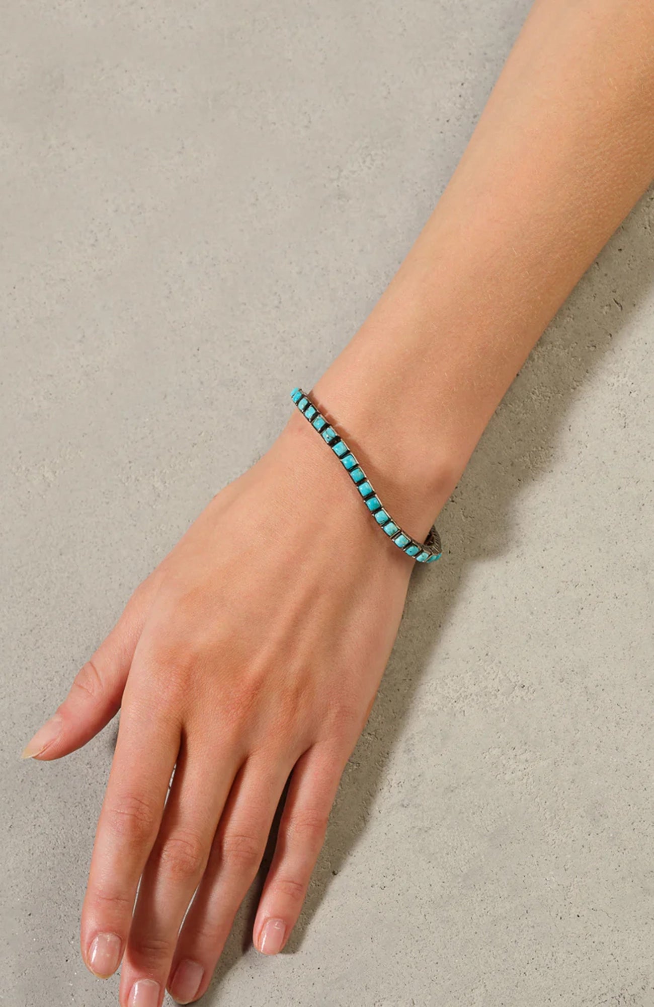 Mini tile Tennis Bracelet Turquoise