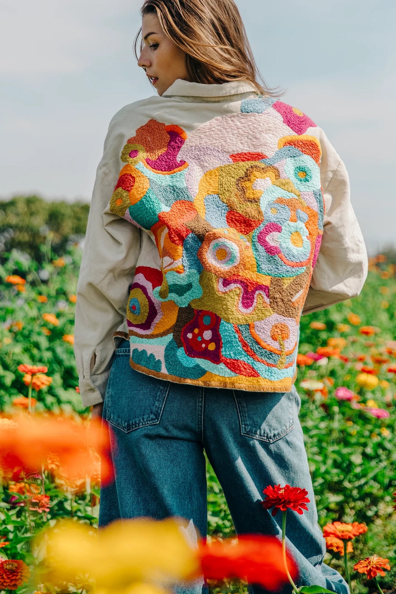 Miracle Garden Top Cream Multi