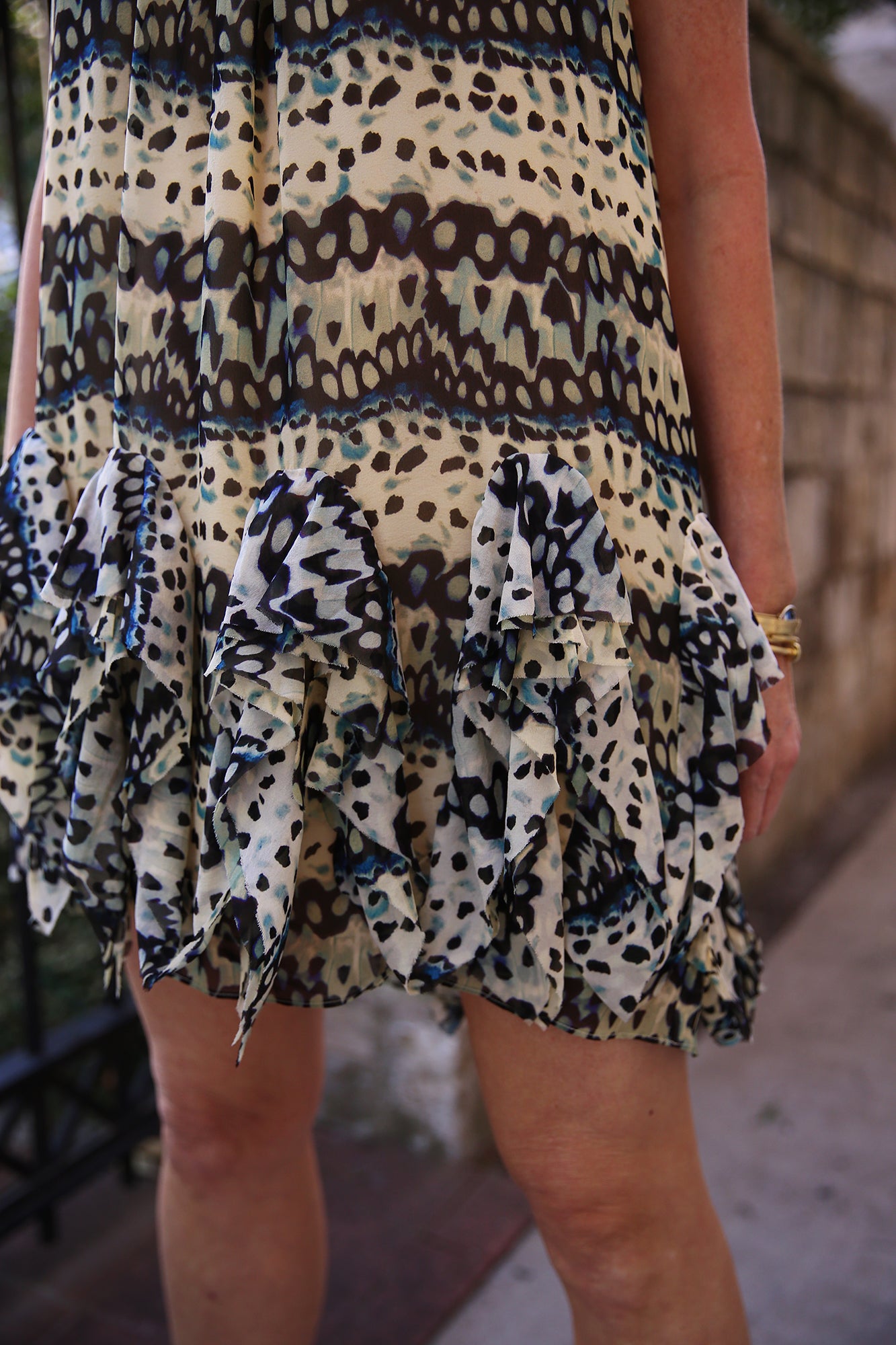Miri Printed Silk Dress