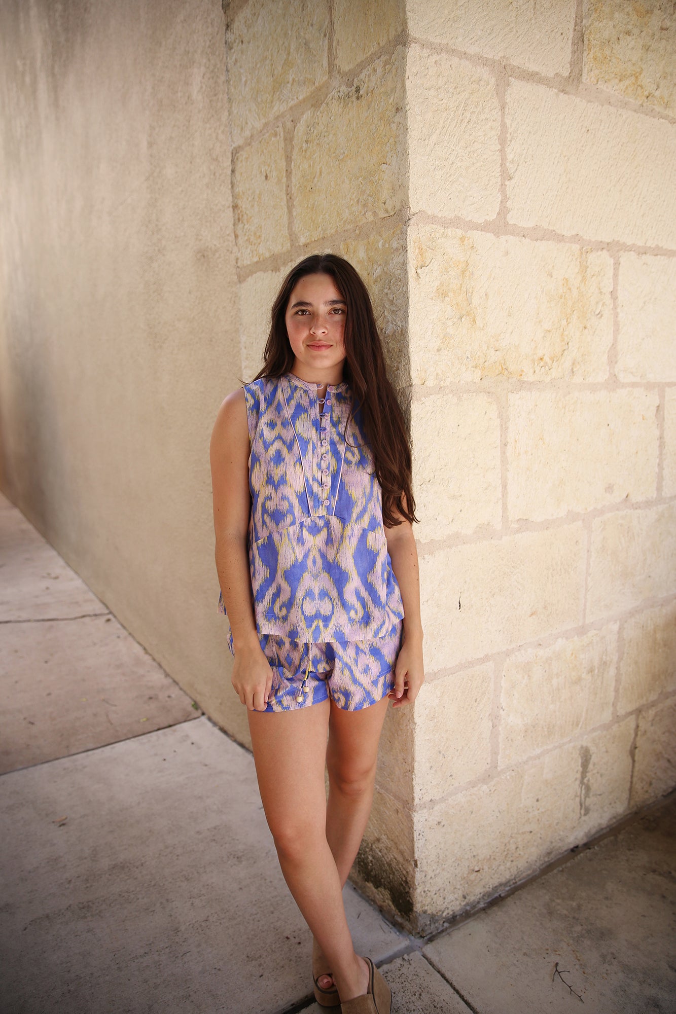 Moreno Leyre Top Ethnic Lavender