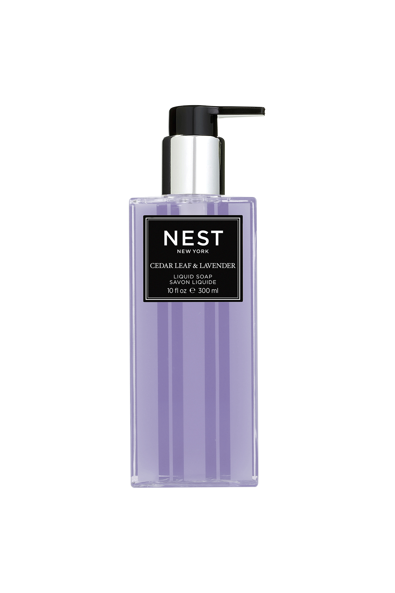 Bring the tranquility of a spa to your home with Cedar Leaf & Lavender Liquid Soap. This herbaceous blend is infused with rosemary, lavender, and sage, along with woody notes of cedar leaves. Each bottle delivers approximately 300 pumps for long lasting indulgence.