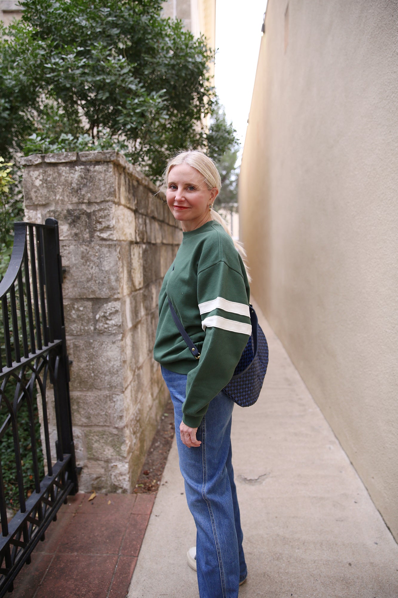 Oversized Varsity Sweatshirt Forest