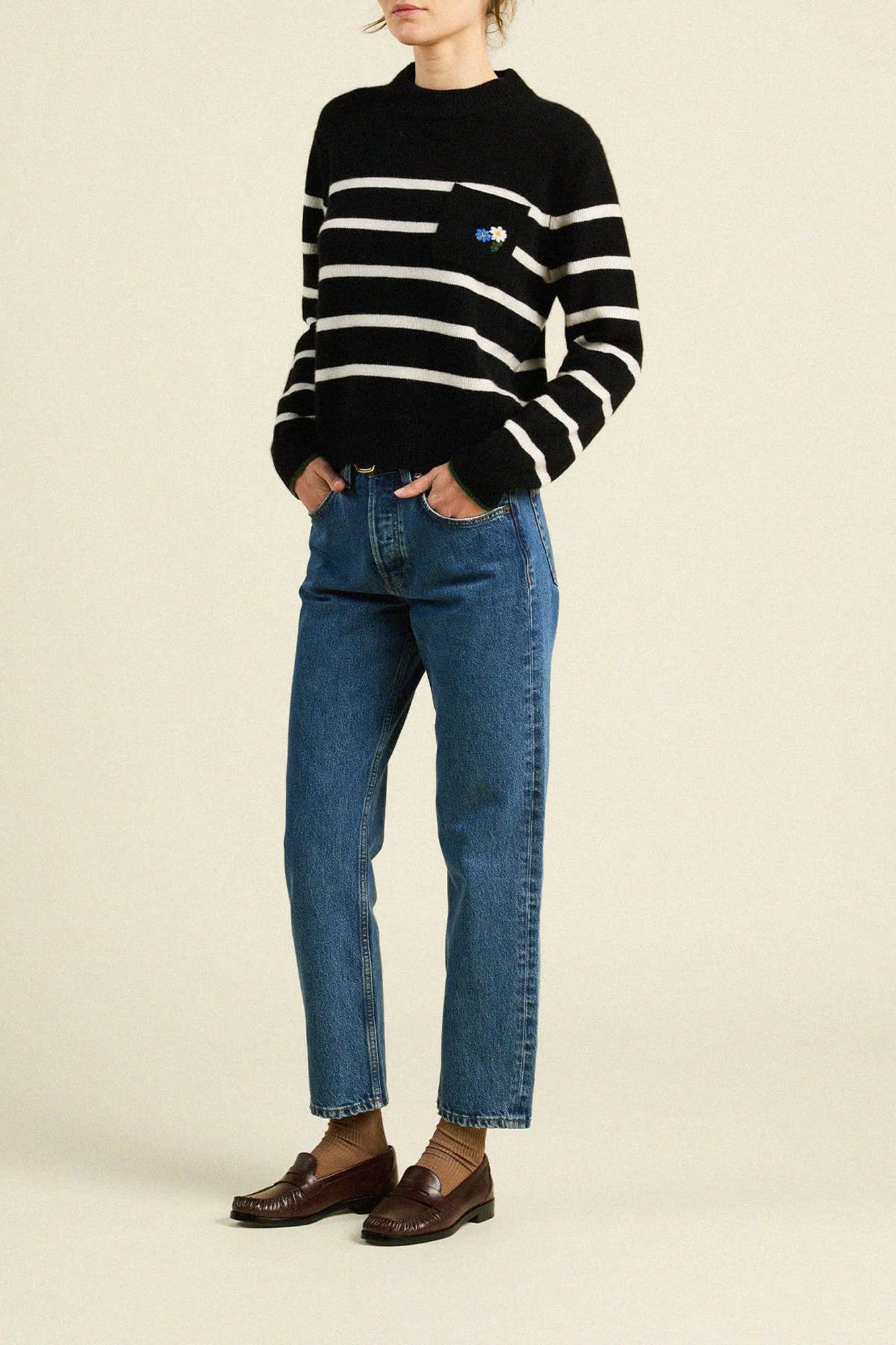 Oksana Sweater Black Stripe