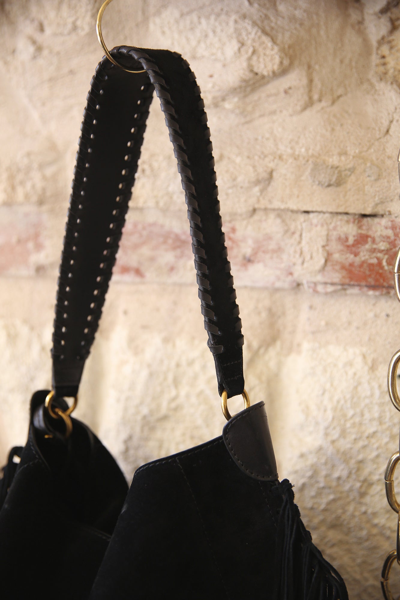 Oskan Hobo Soft Suede Calfskin Leather Bag