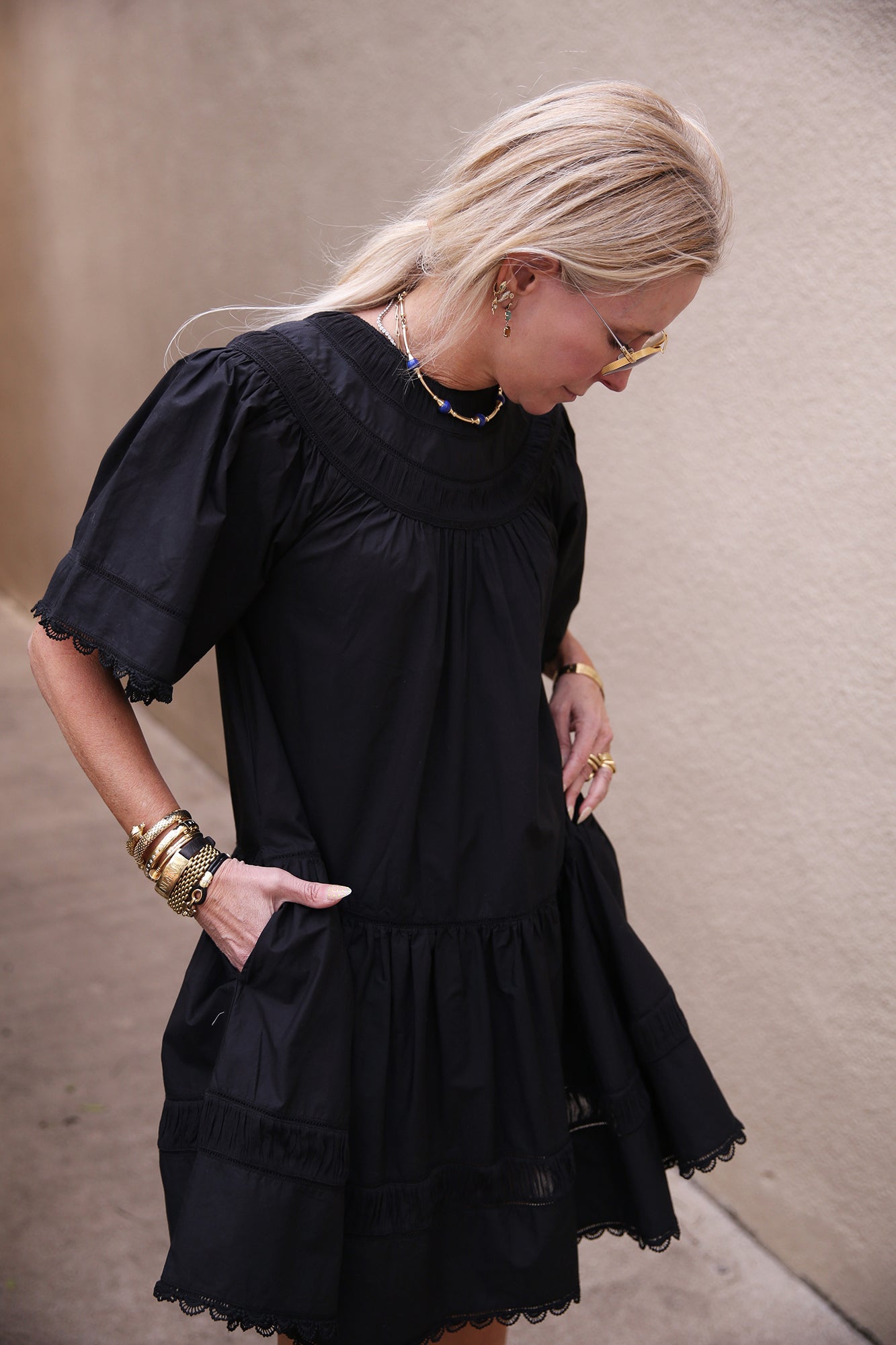 Oumi Scallop Lace Dress