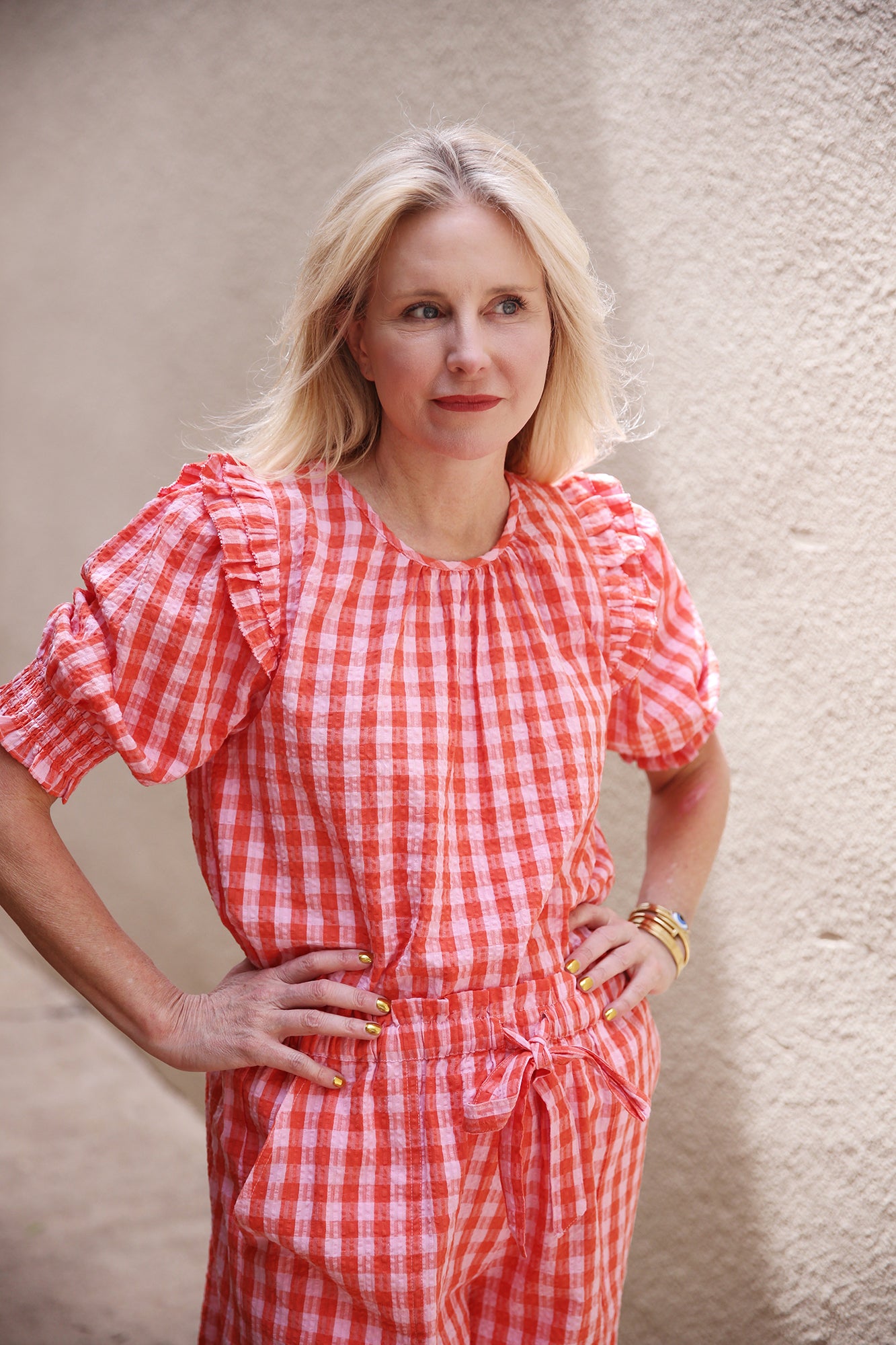 Penelope Top Kensington Gingham Pink