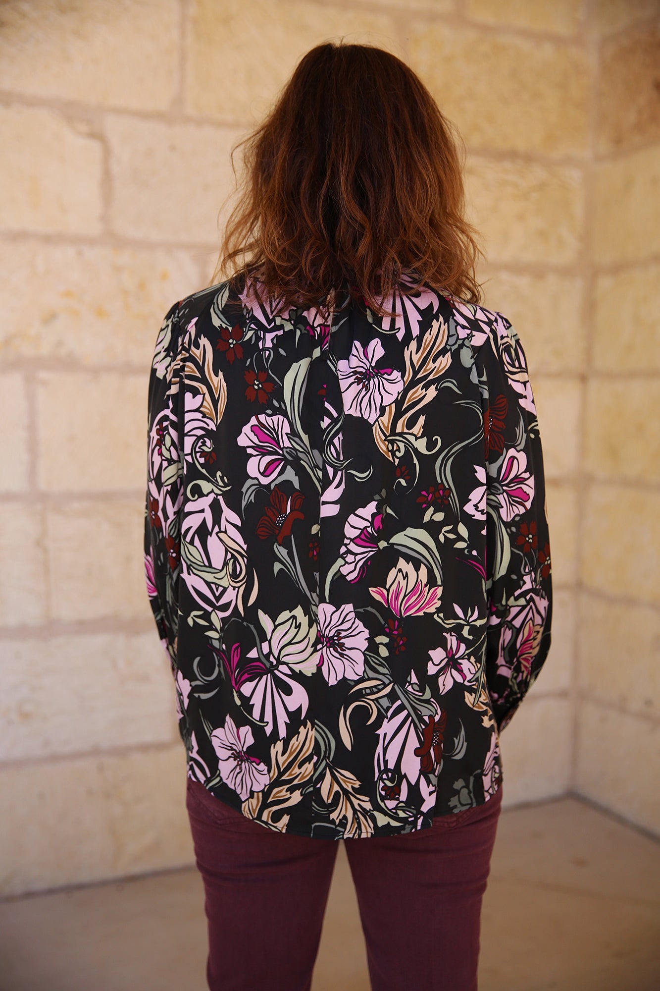 Purple Reign Fine Slip Blouse With Silk Black