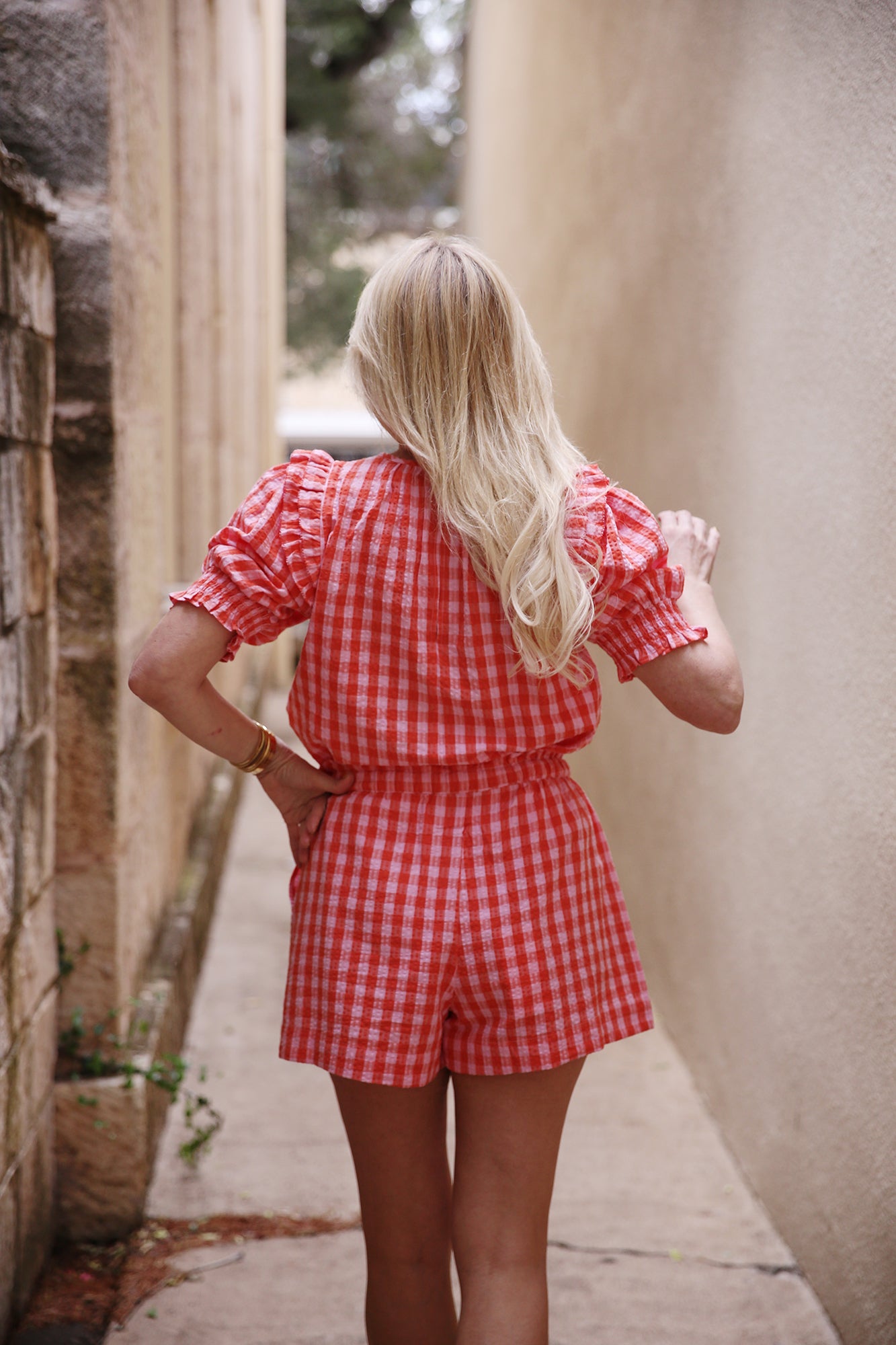 Ramona Shorts Kensington Gingham Pink