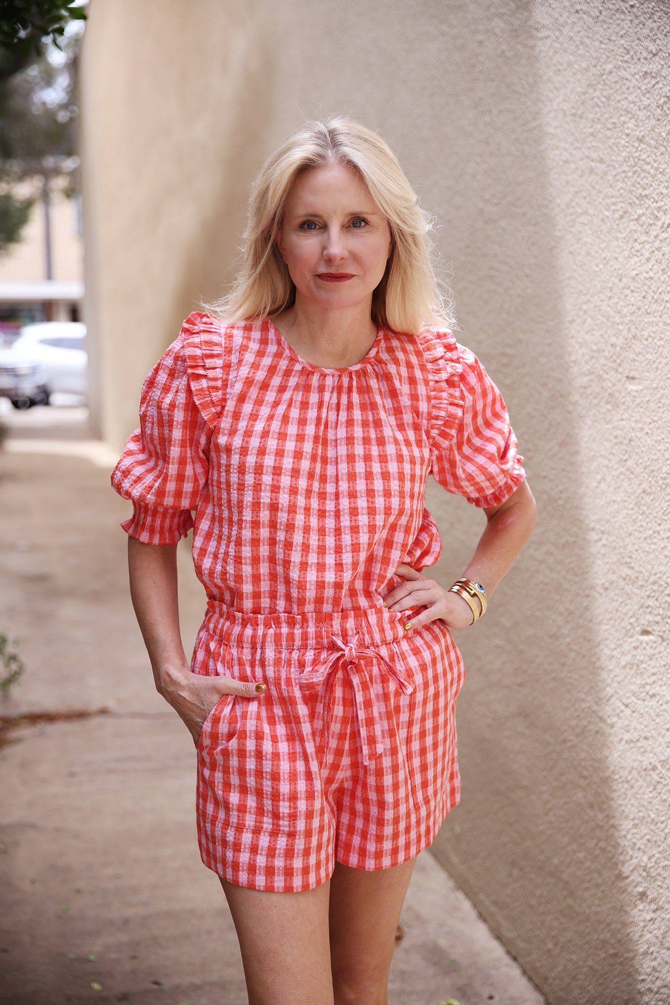 Ramona Shorts Kensington Gingham Pink