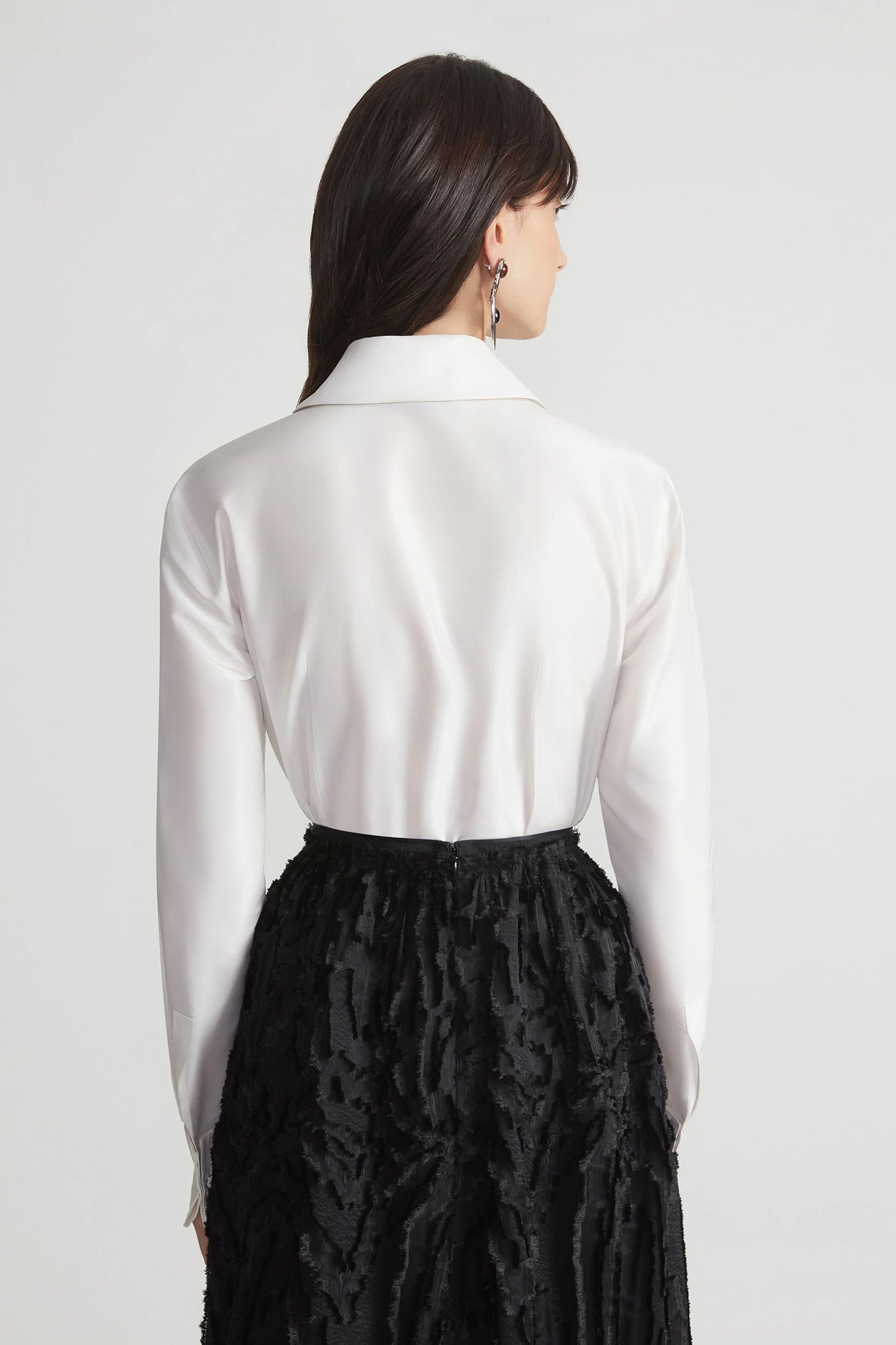 Recycled Taffeta Crossover Bodysuit Cloud