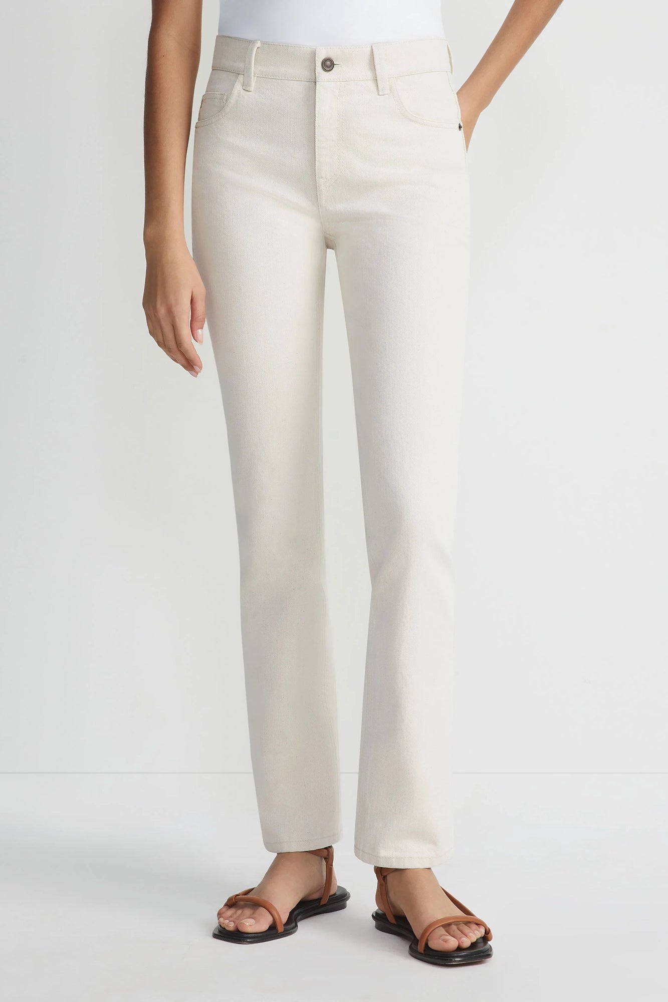 Reeve High Rise Straight Ankle Denim