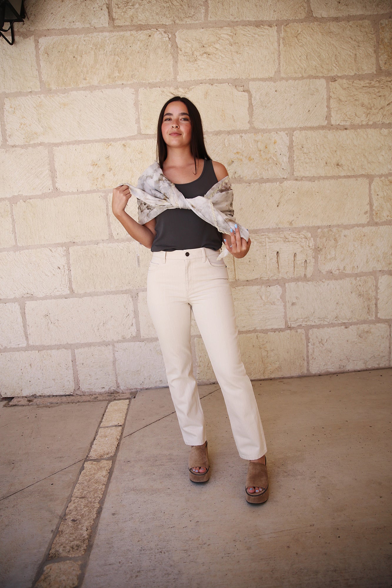 Reeve High Rise Straight Ankle Denim