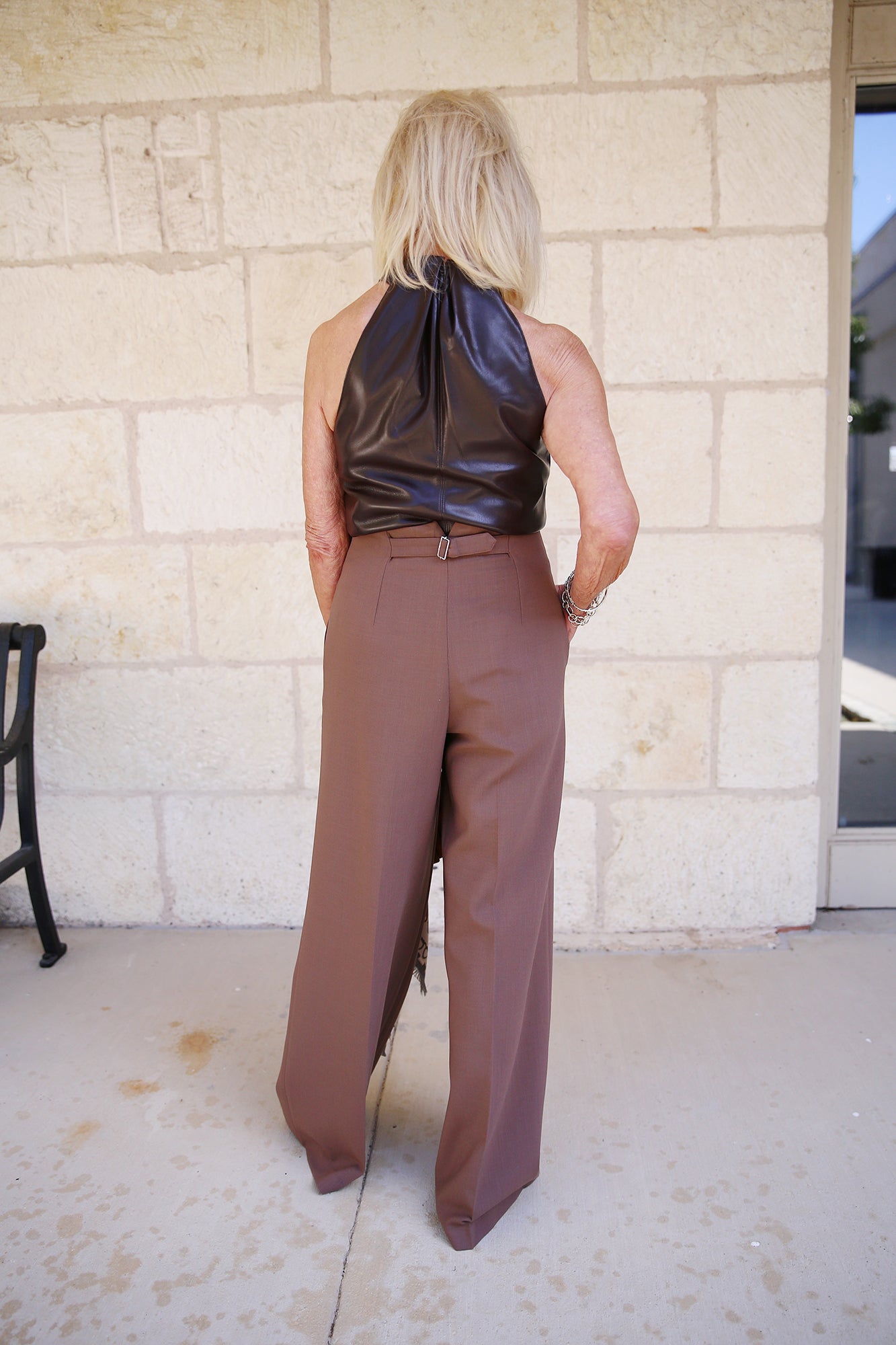 Responsible Wool Double Face Thames Pant Wood
