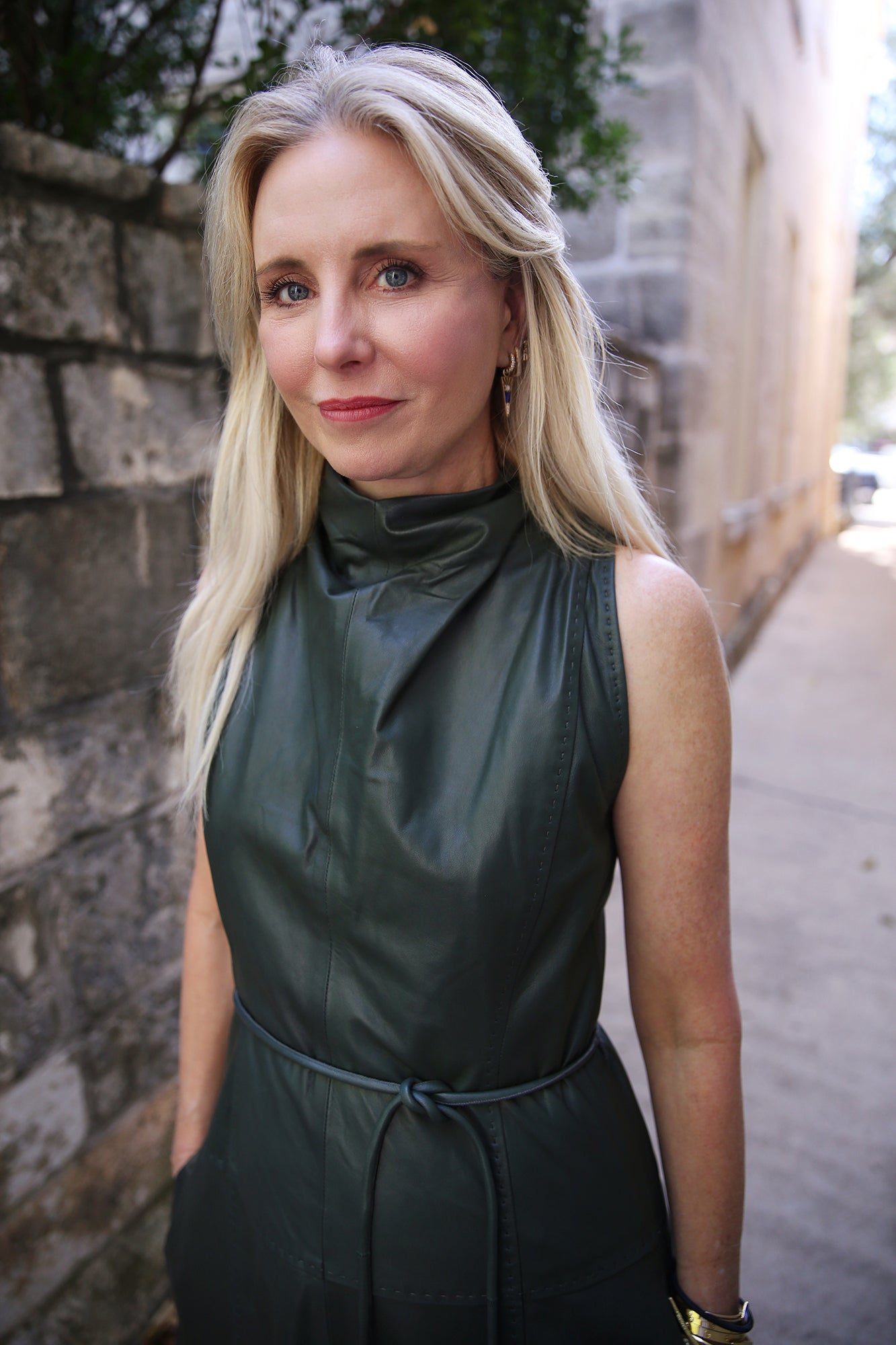 Ravena Lambskin Dress Jasper