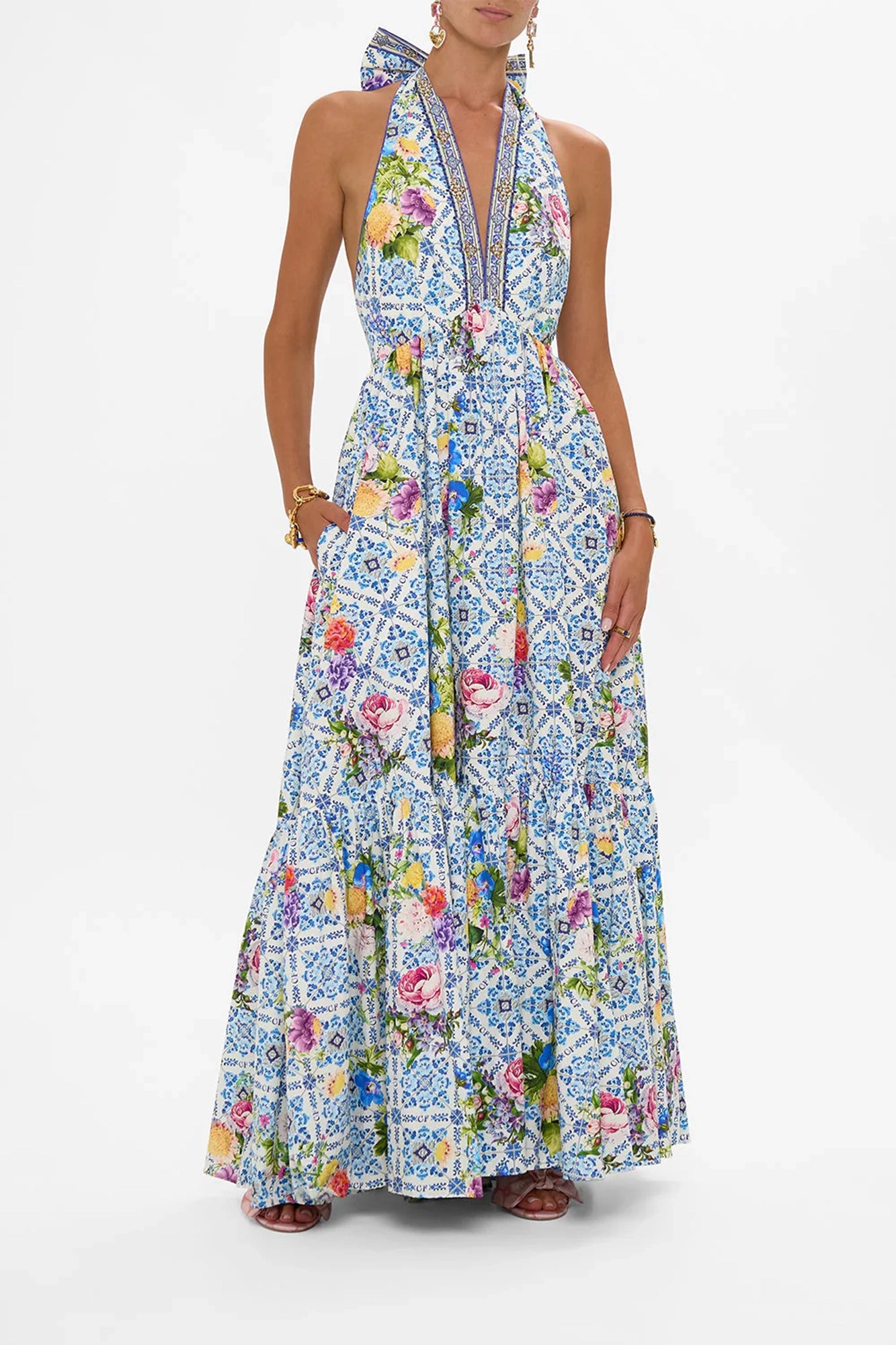 Ruffle Hem Halter Dress Wall To Wall Wonders